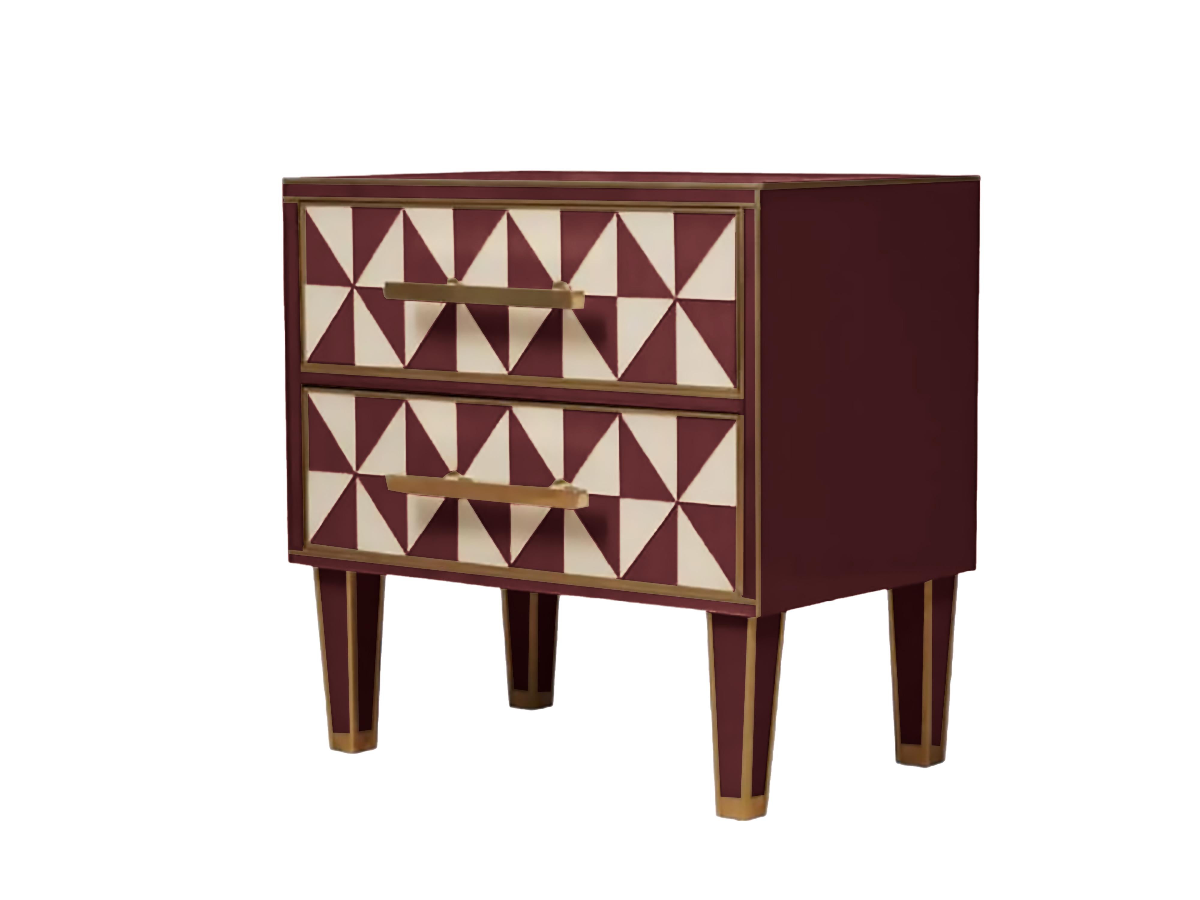 Mid-Century moderno Pair of Red 