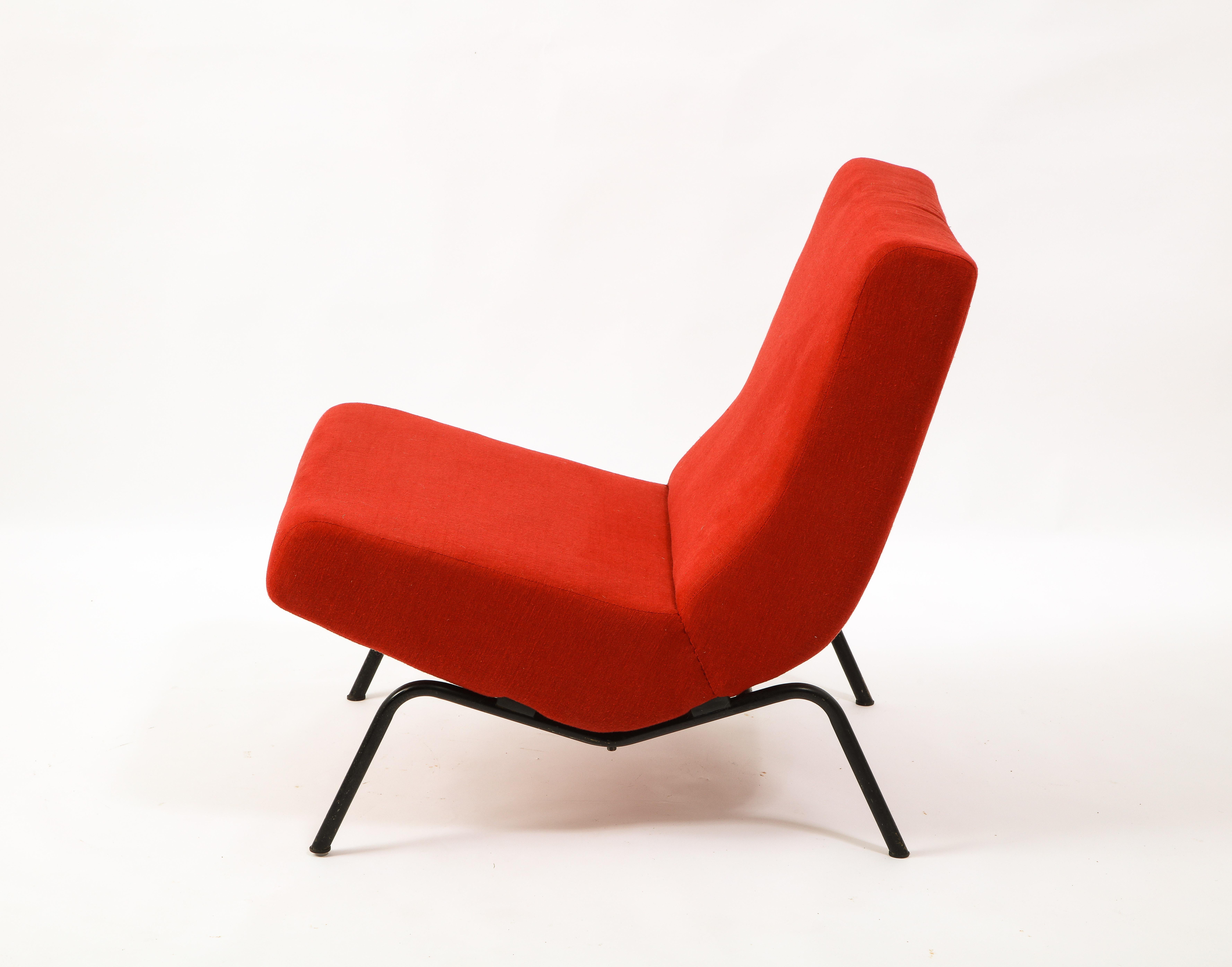 Pierre Paulin Pair of Red CM 195 Chairs, Netherlands 1960's 1