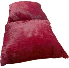 Pair of Red Rose Hide Kyle Bunting Pillows