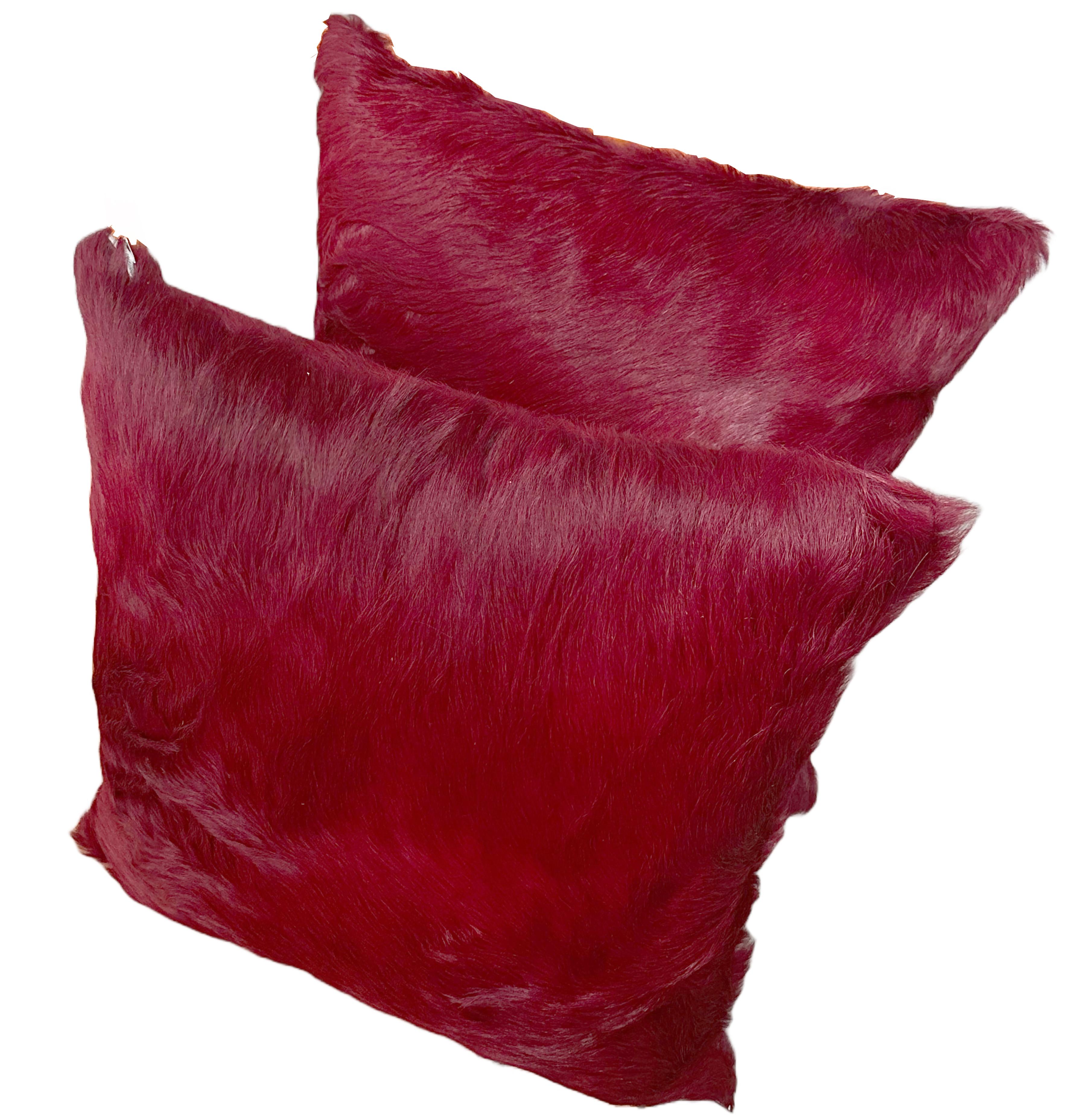 Coppia di cuscini Kyle Bunting in pelle di rosa rossa In condizioni Nuovo in vendita a Dallas, TX