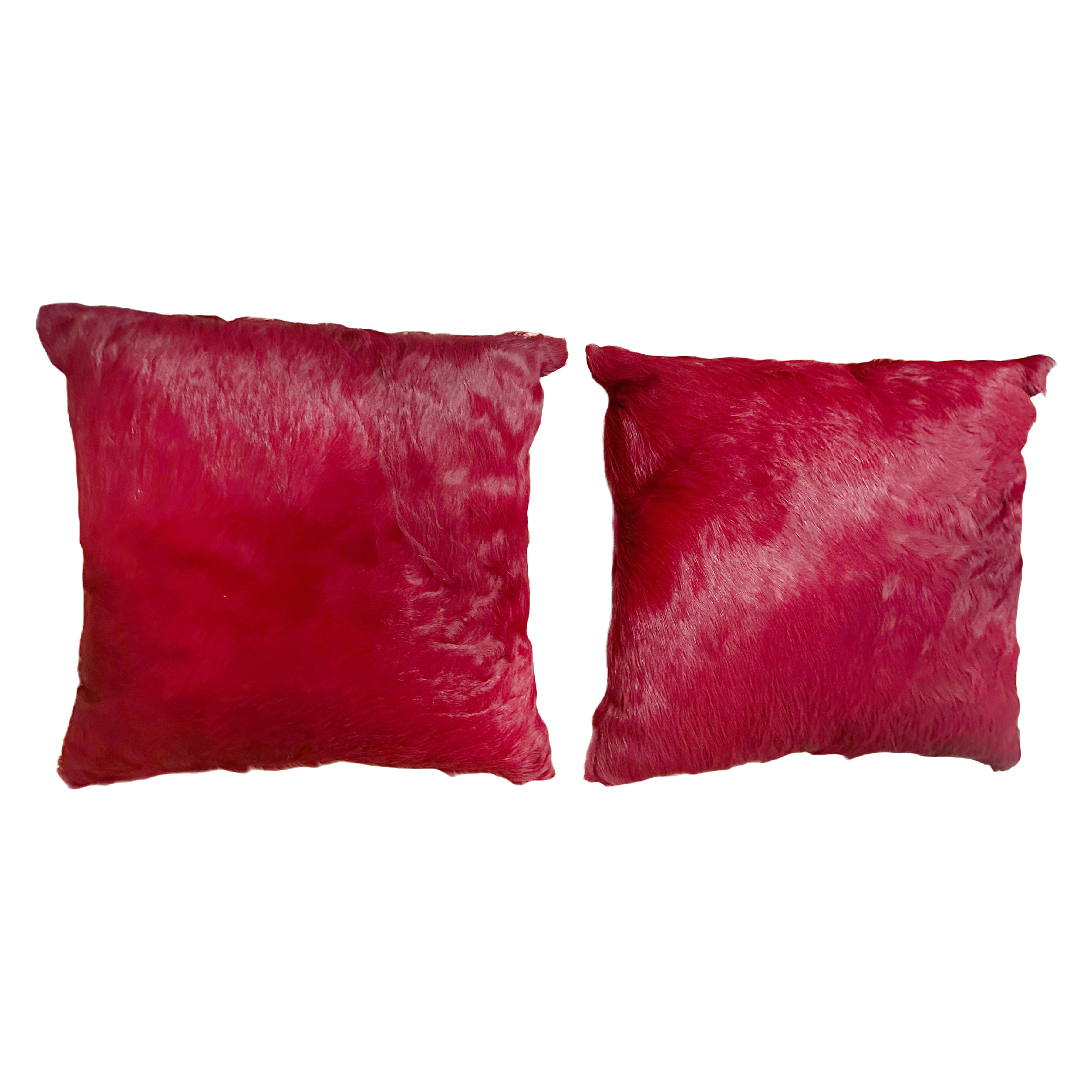 Coppia di cuscini Kyle Bunting in pelle di rosa rossa