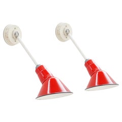 Pair of Red Sconces, 1980s
