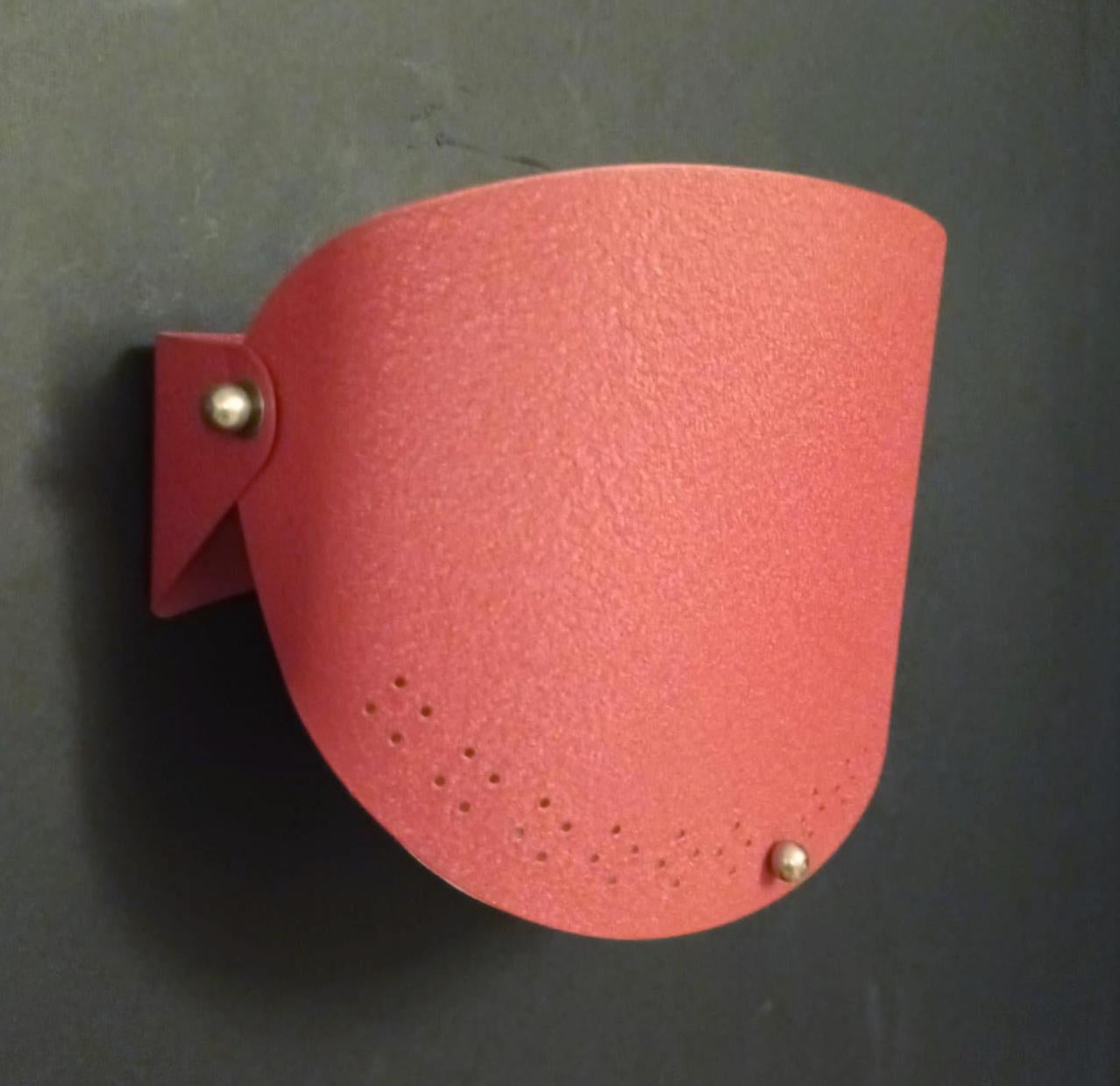 Pair of Red Sconces In Good Condition For Sale In Los Angeles, CA