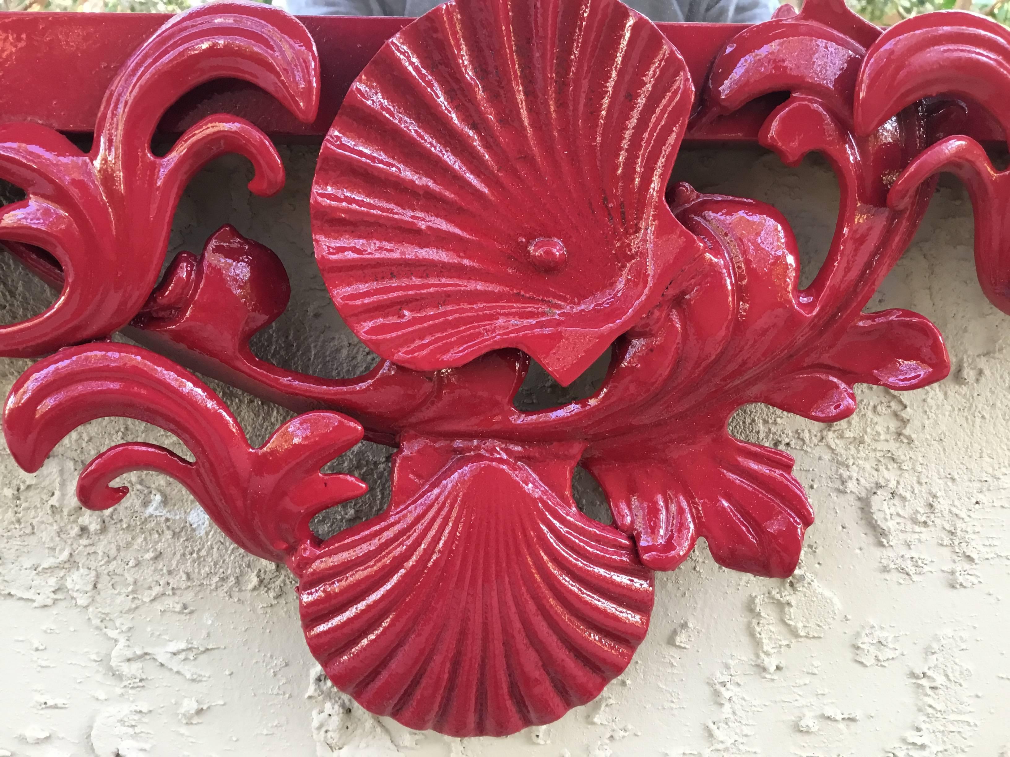 Pair of Red Sea Shell Mirrors 2
