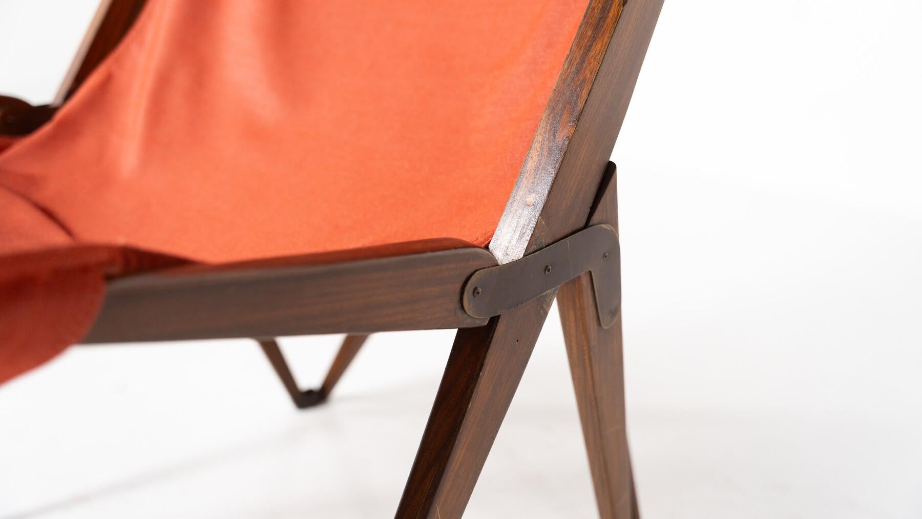 Paire de chaises pliantes Tripolina rouges de Joseph B. Foldes en vente 3