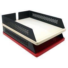 Pair of Red & White Babele 940 Trays by Barbieri & Marianelli for Rexite