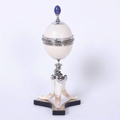 Pair of Redmile Ostrich Egg Garnitures