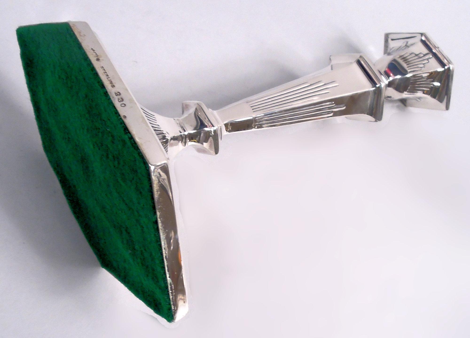Argento 925 Coppia di candelieri classici moderni edoardiani di Reed & Barton in vendita