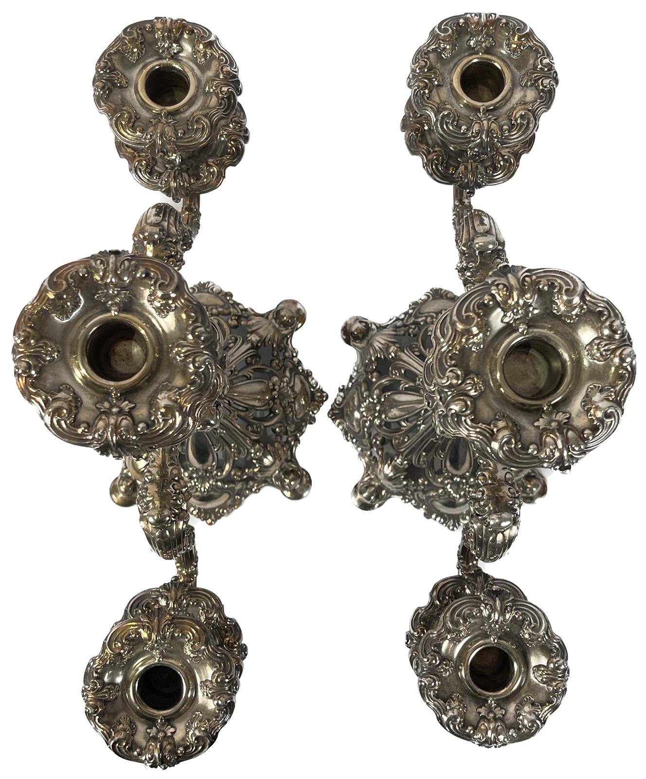 Pair of Reed & Barton Silver-Plated Candelabras In Good Condition For Sale In Salt Lake City, UT