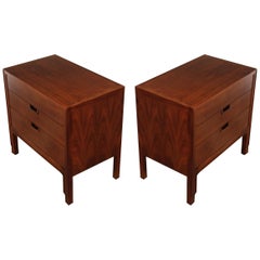 Pair of Refinished Nightstands or End Tables by John Stuart for Janus Collection