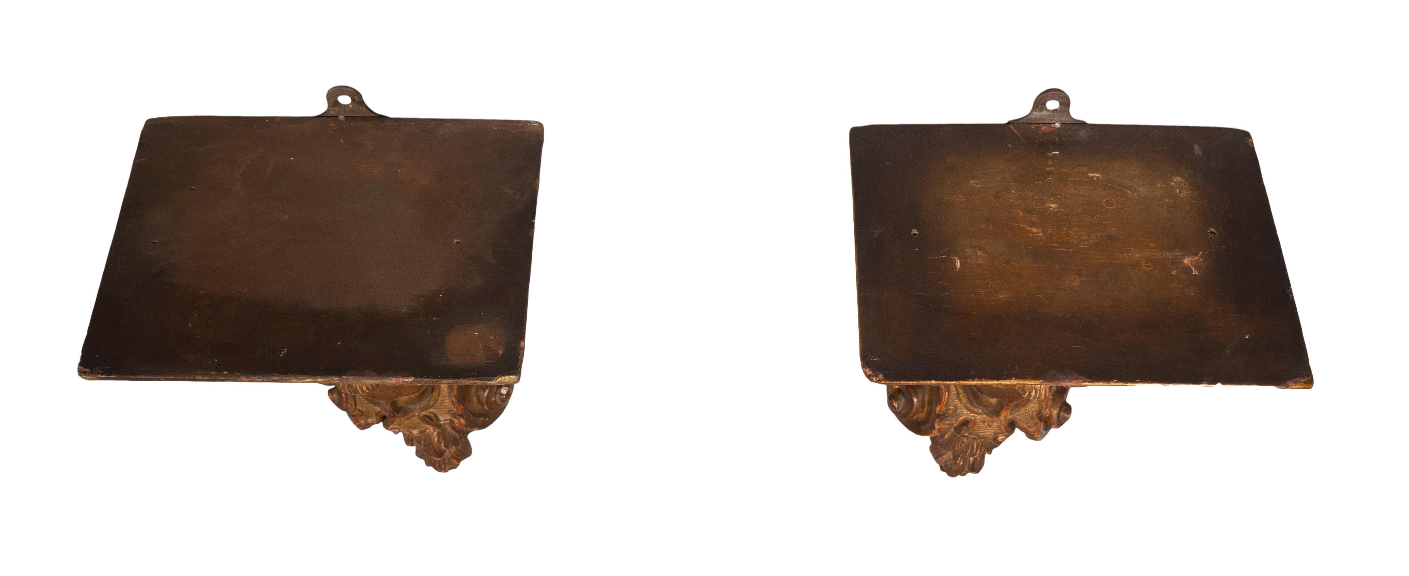 Pair of Regence Giltwood Wall Brackets For Sale 9