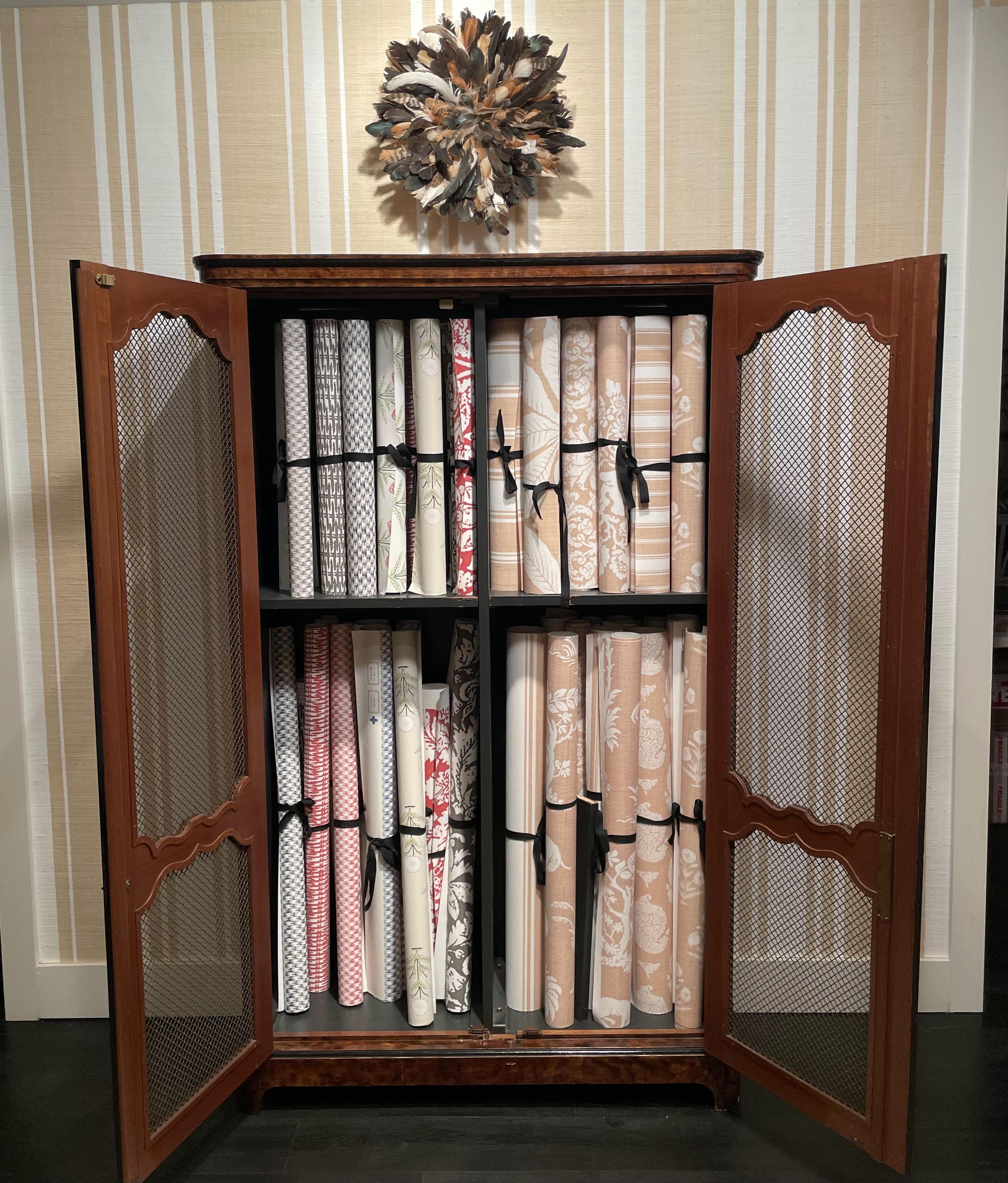 19th Century Pair of Regence Style Faux Bois Painted Bookcases