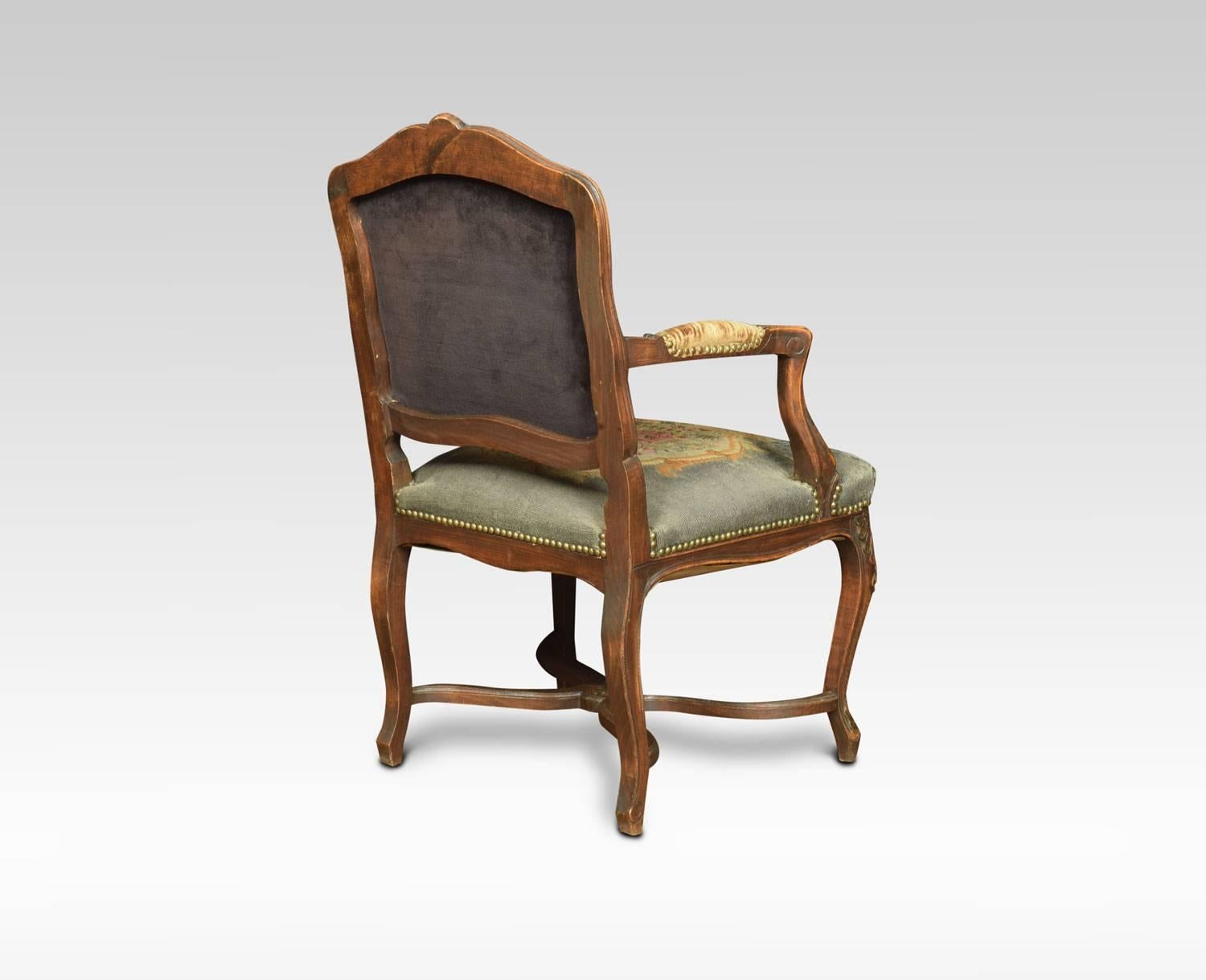 Pair of Regence Style Fruitwood Armchairs 2