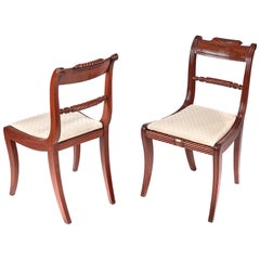 Pair of Regency Antique Mahogany Side Chairs