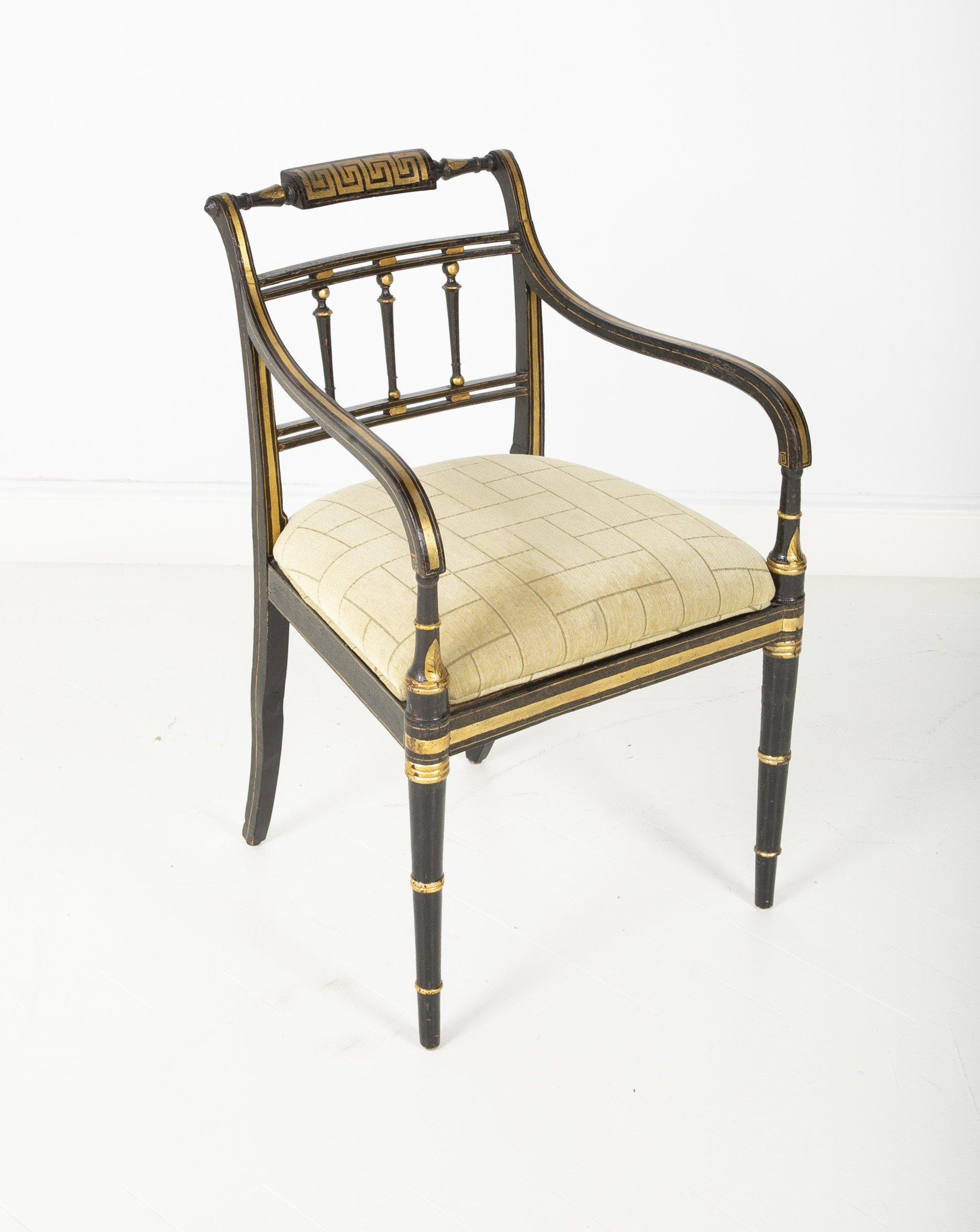 19th Century Pair of Regency Armchairs
