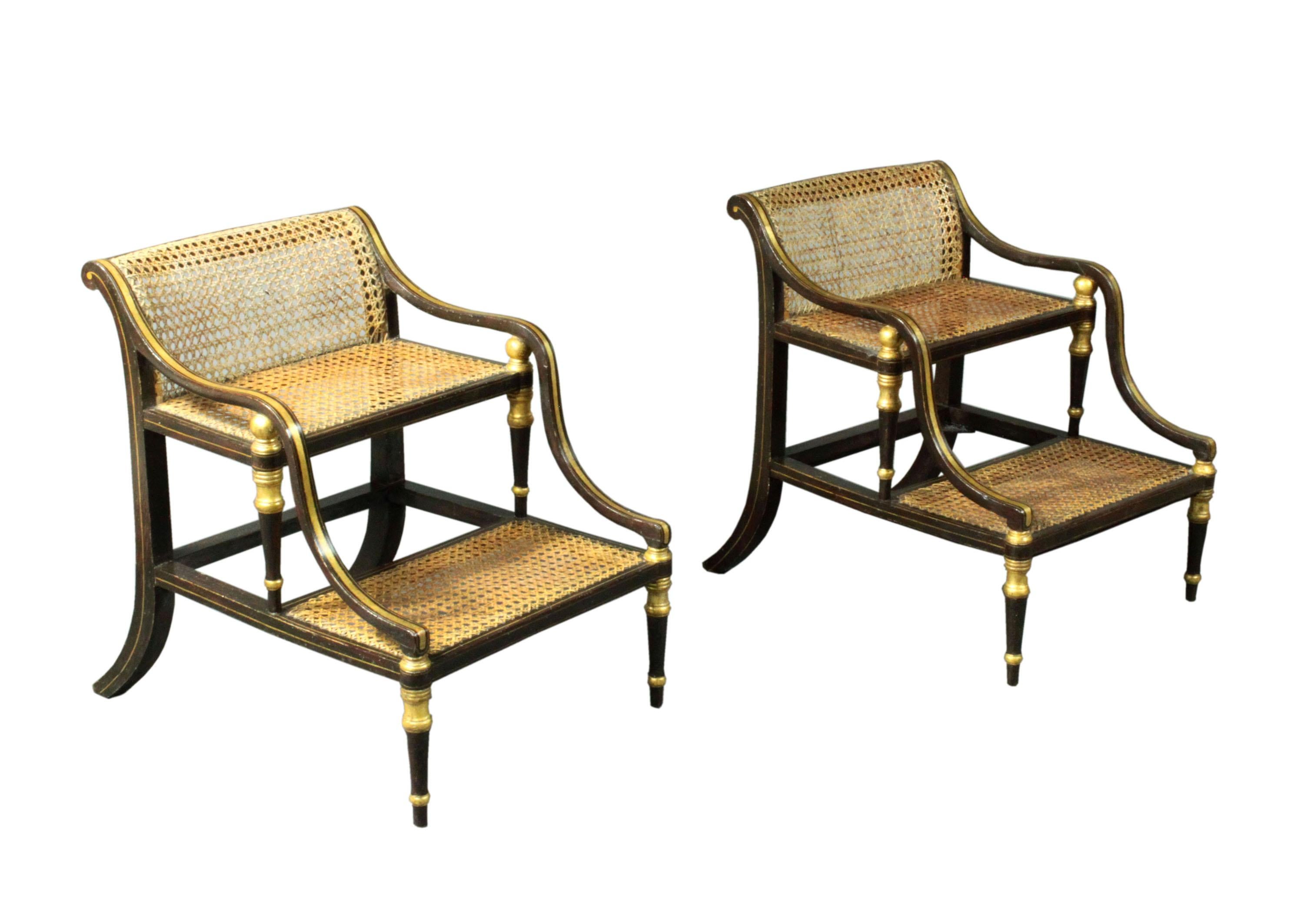 Early 19th Century Pair of Regency Bedsteps For Sale