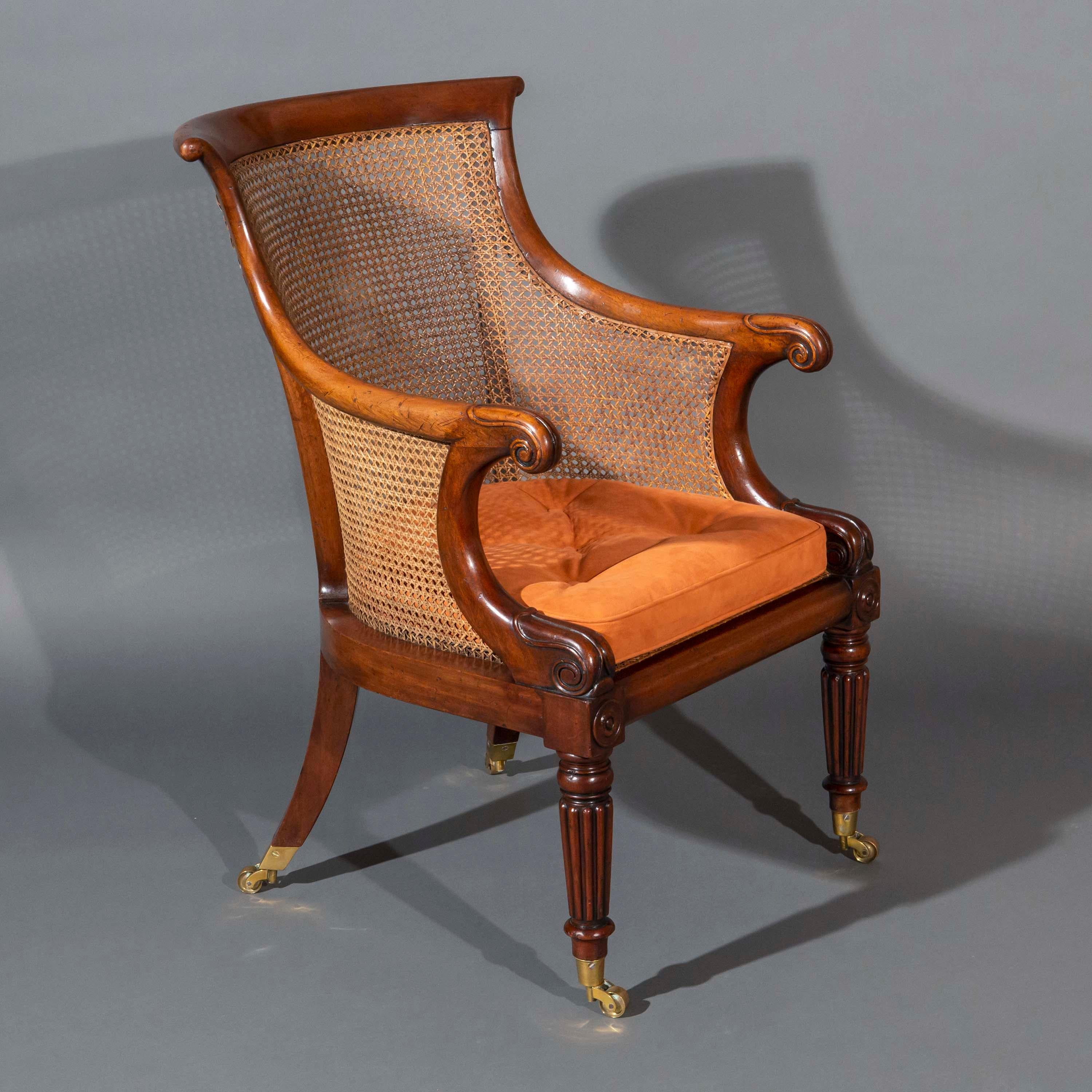 Pair of Regency Bergère Armchairs in the manner of Gillows 5