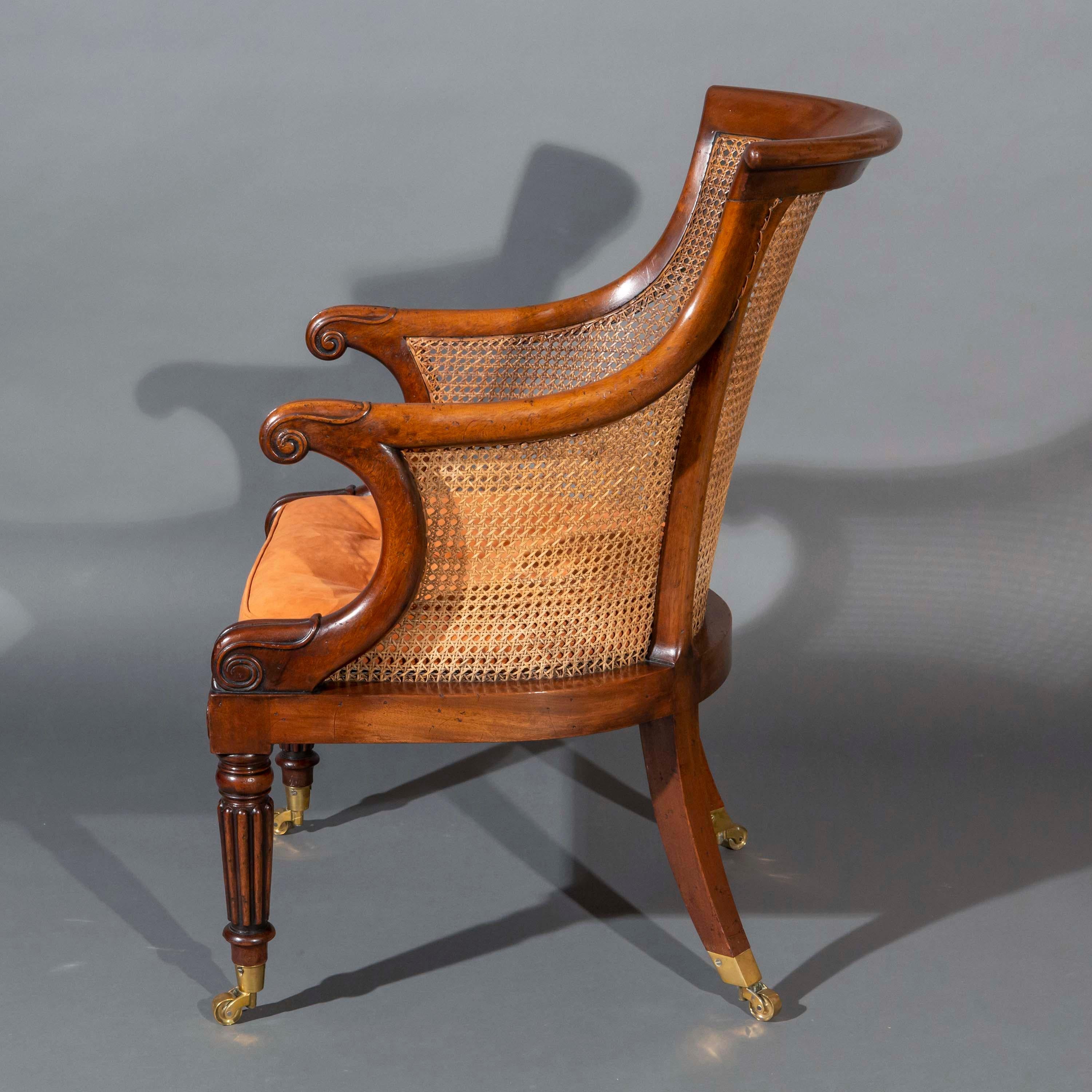 Pair of Regency Bergère Armchairs in the manner of Gillows 6