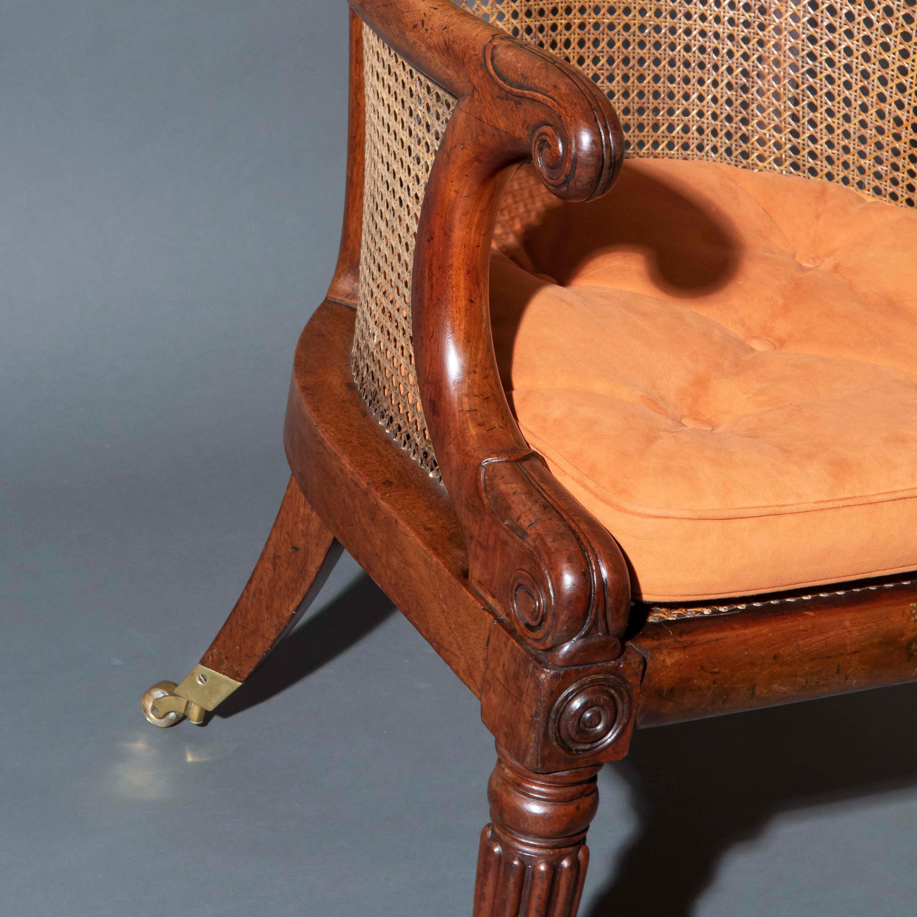 Pair of Regency Bergère Armchairs in the manner of Gillows 10