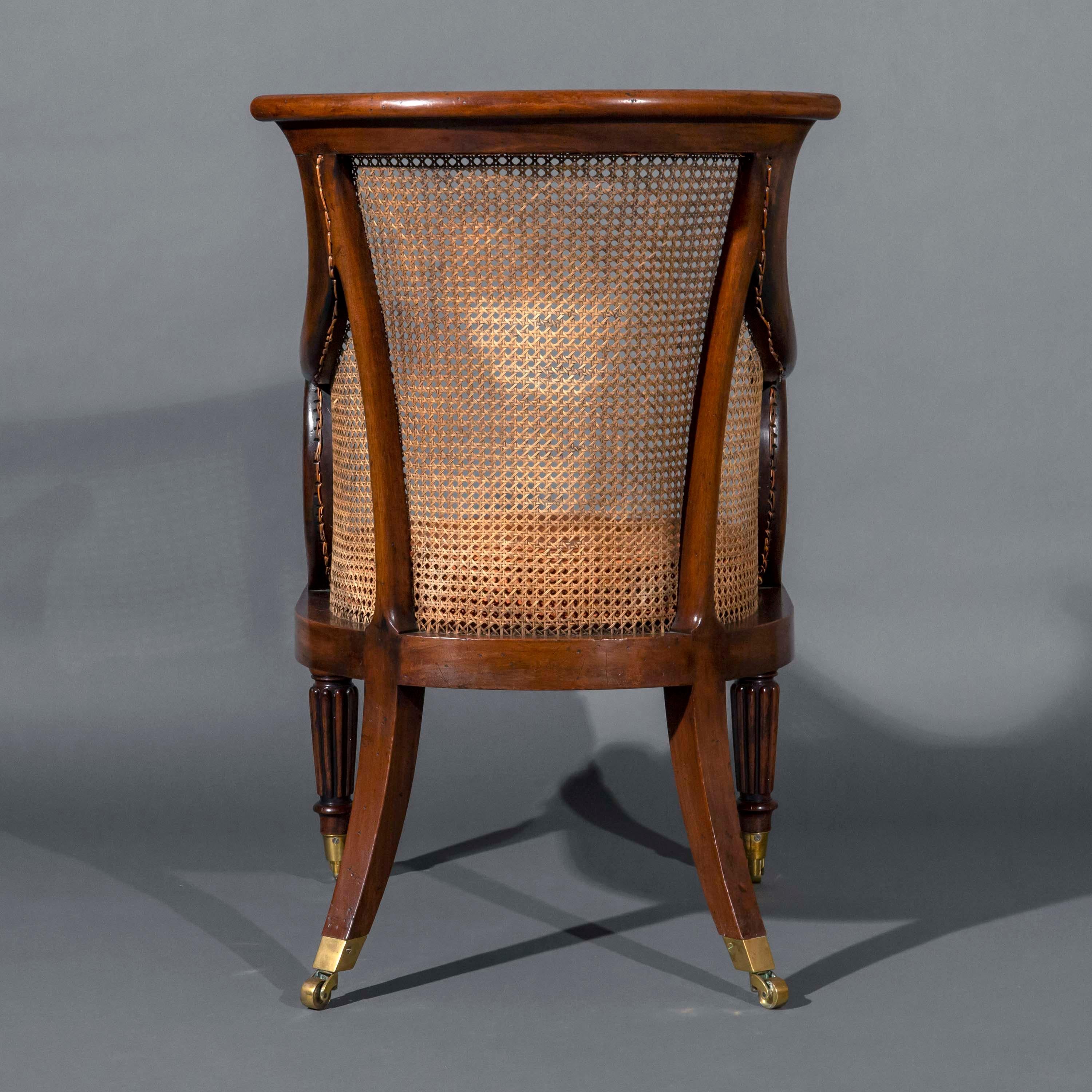 Pair of Regency Bergère Armchairs in the manner of Gillows 3