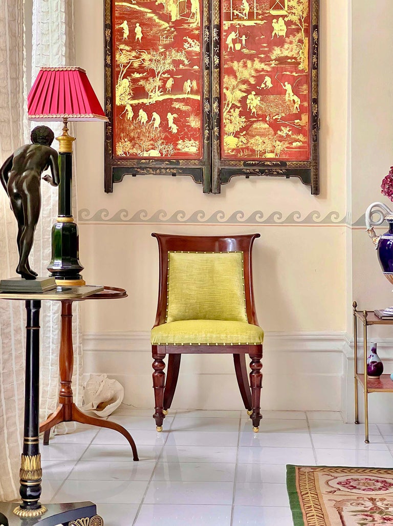 Pair of Regency Gondola Chairs For Sale at 1stDibs