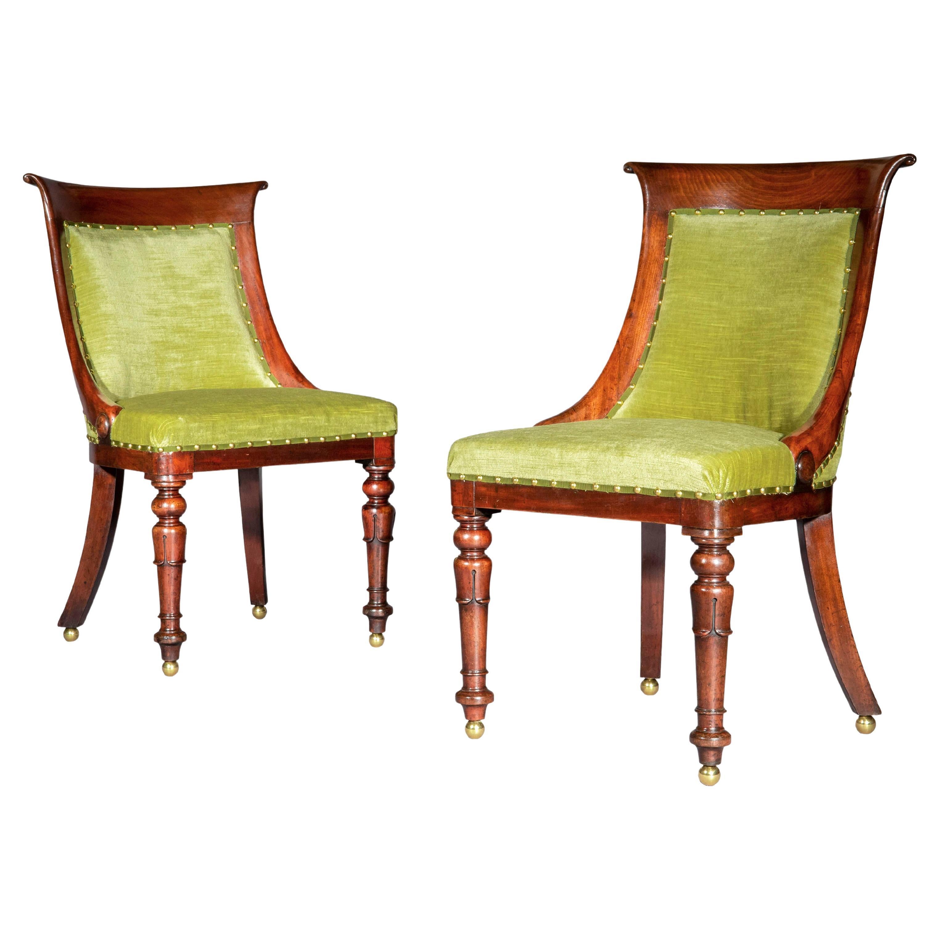 Pair of Regency Chairs For Sale