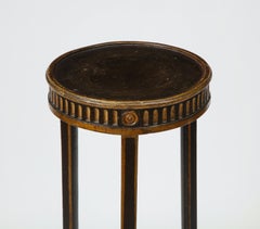 Pair of Regency Black and Parcel-Gilt Pedestals