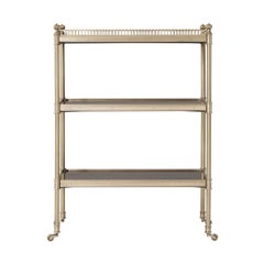 Pair of Regency Brass Three Tier Side Tables