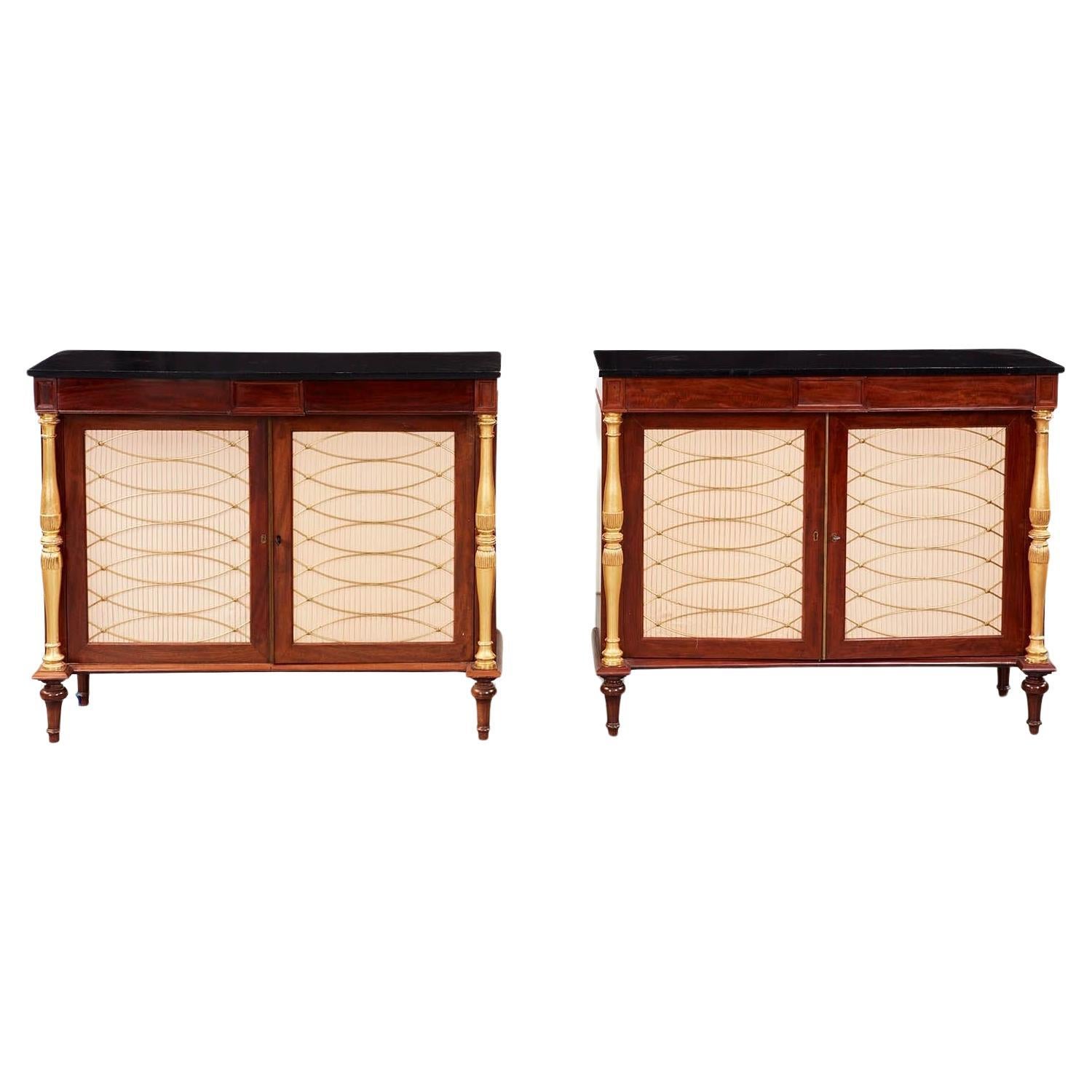 Pair of Regency Cabinets For Sale