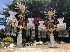 Pair of Period Chrystal Candelabra