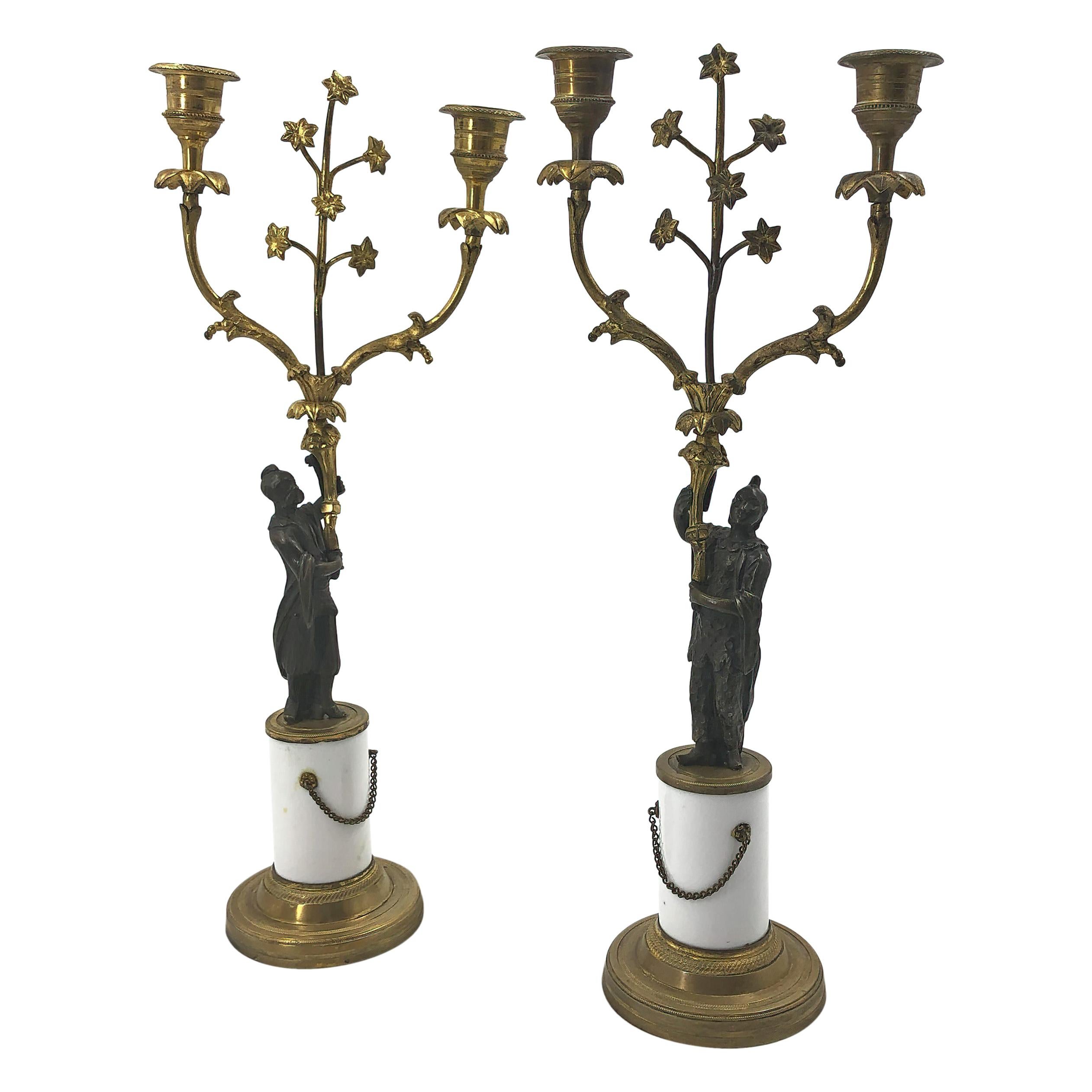 Pair of Regency Candelabra