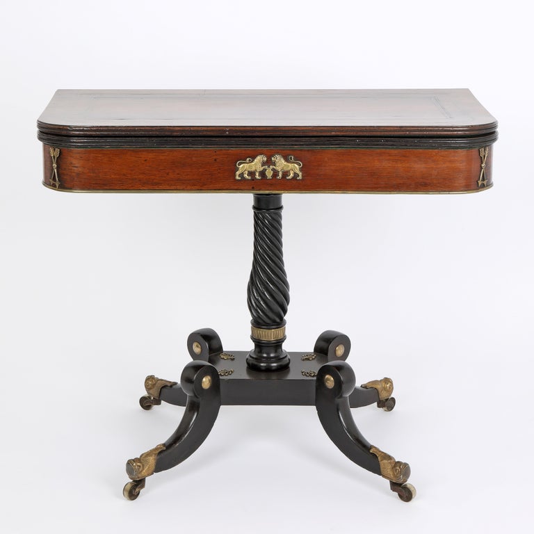 Pair of Regency Card Tables For Sale at 1stDibs