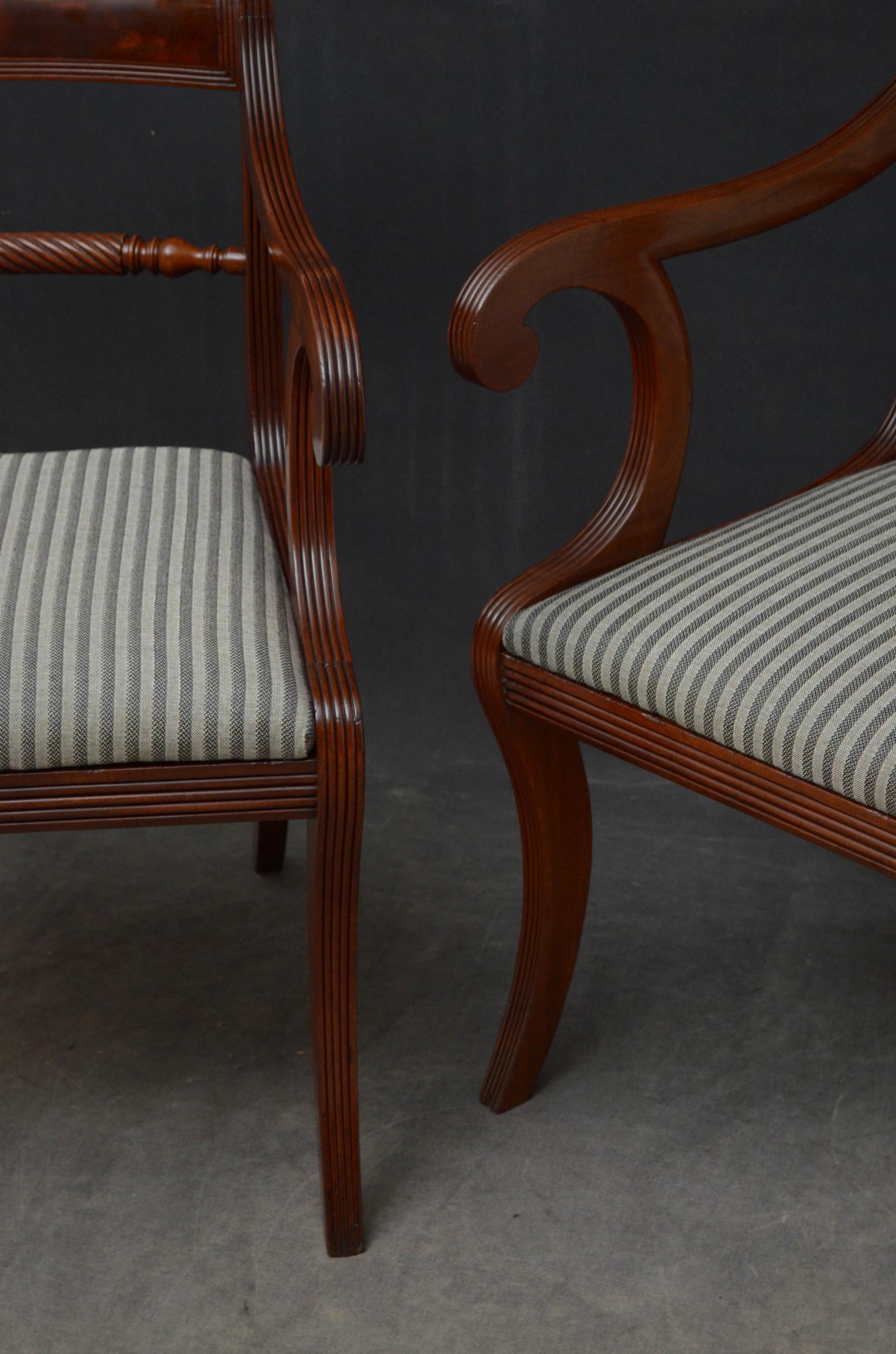 Pair of Regency Carver Chairs in Mahogany 4
