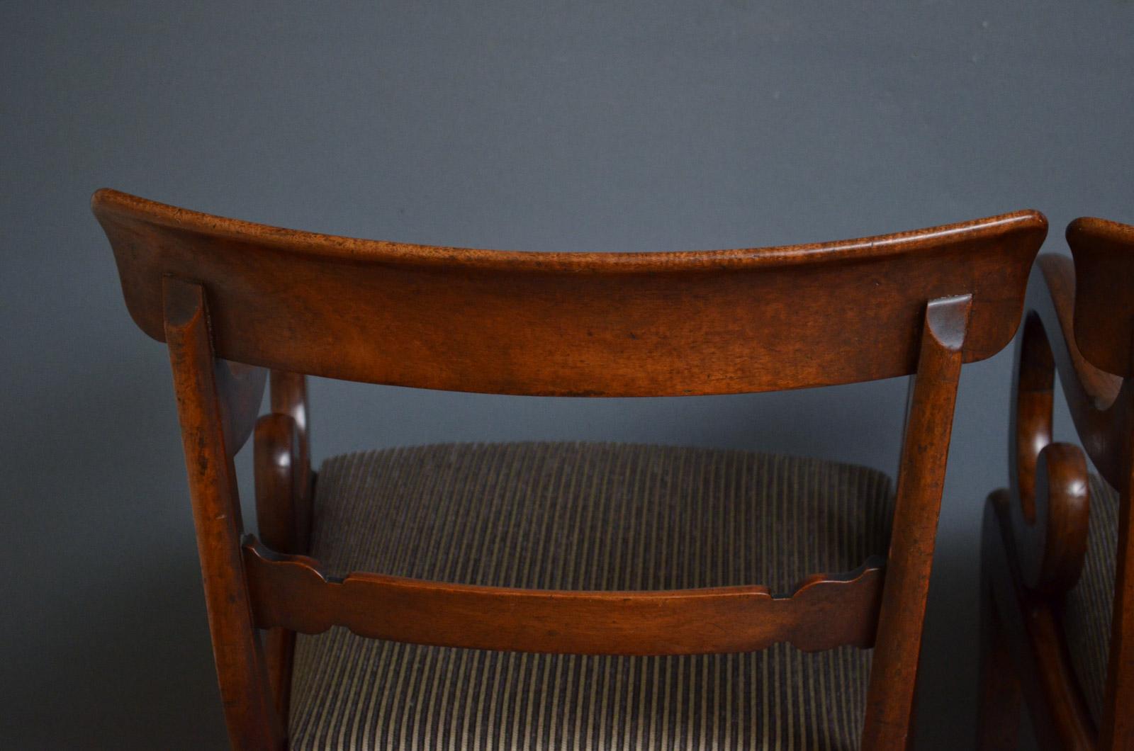 Pair of Regency Carver Chairs in Mahogany 6