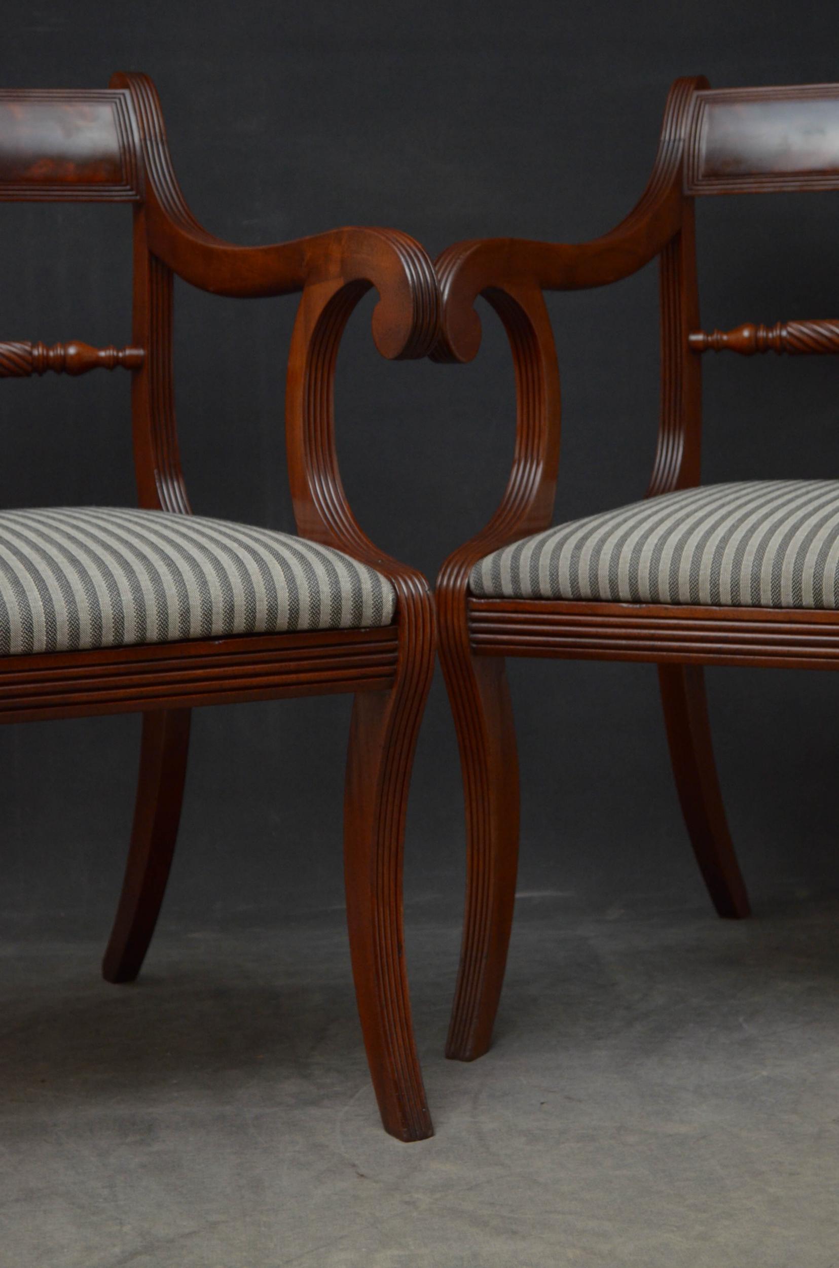 Pair of Regency Carver Chairs in Mahogany 5