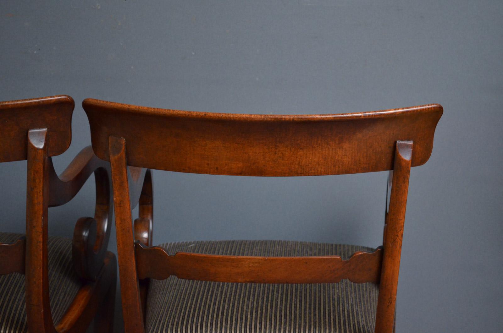 Pair of Regency Carver Chairs in Mahogany 6