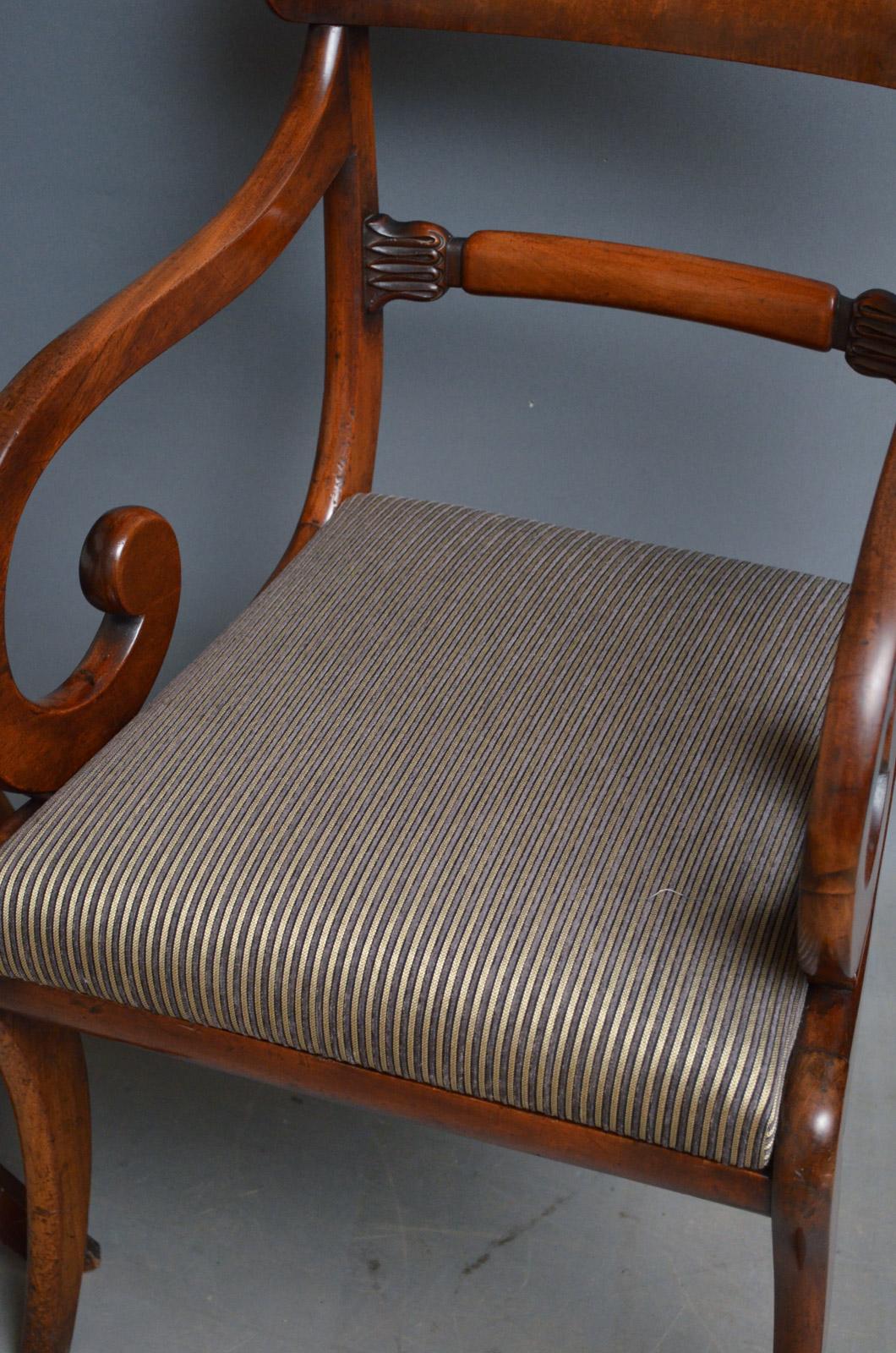 Pair of Regency Carver Chairs in Mahogany (Frühes 19. Jahrhundert)