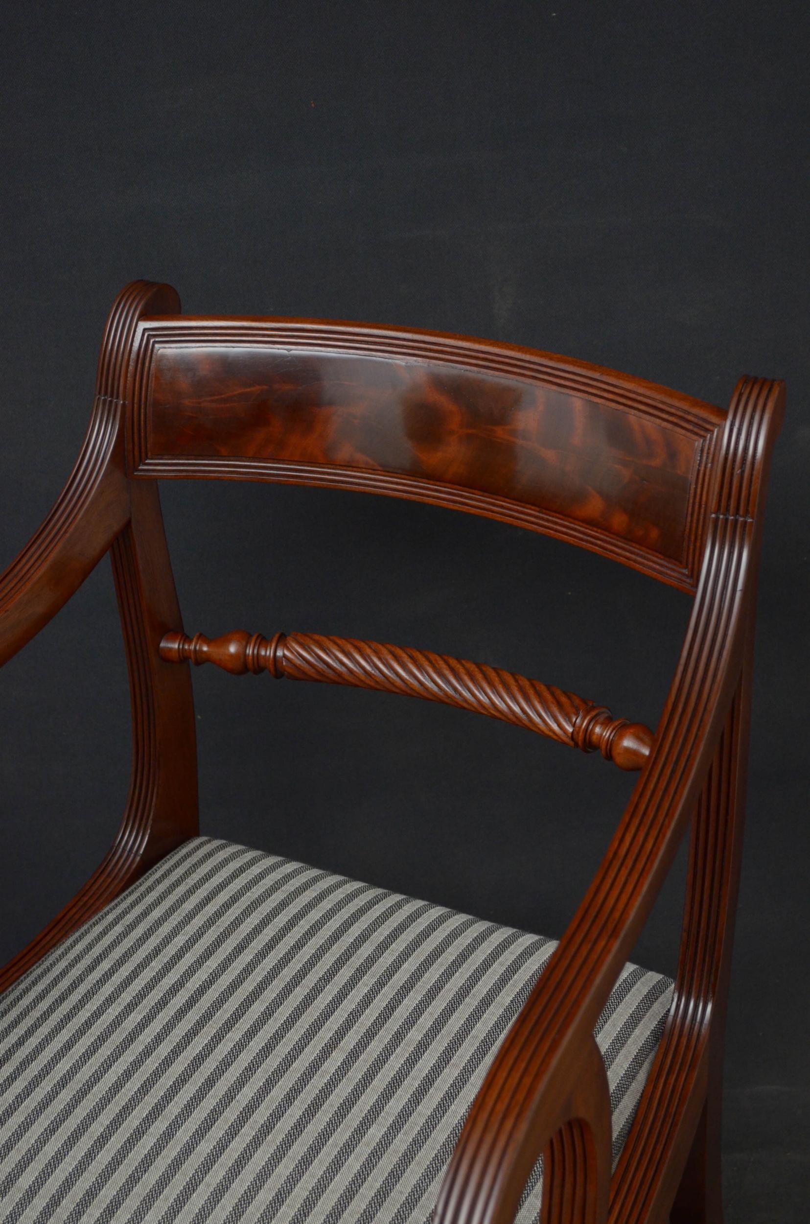 Pair of Regency Carver Chairs in Mahogany 1