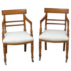Pair of Regency Carver Chairs in Oak