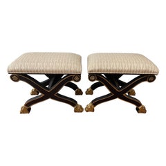 Pair of Regency Century upholstered Benches