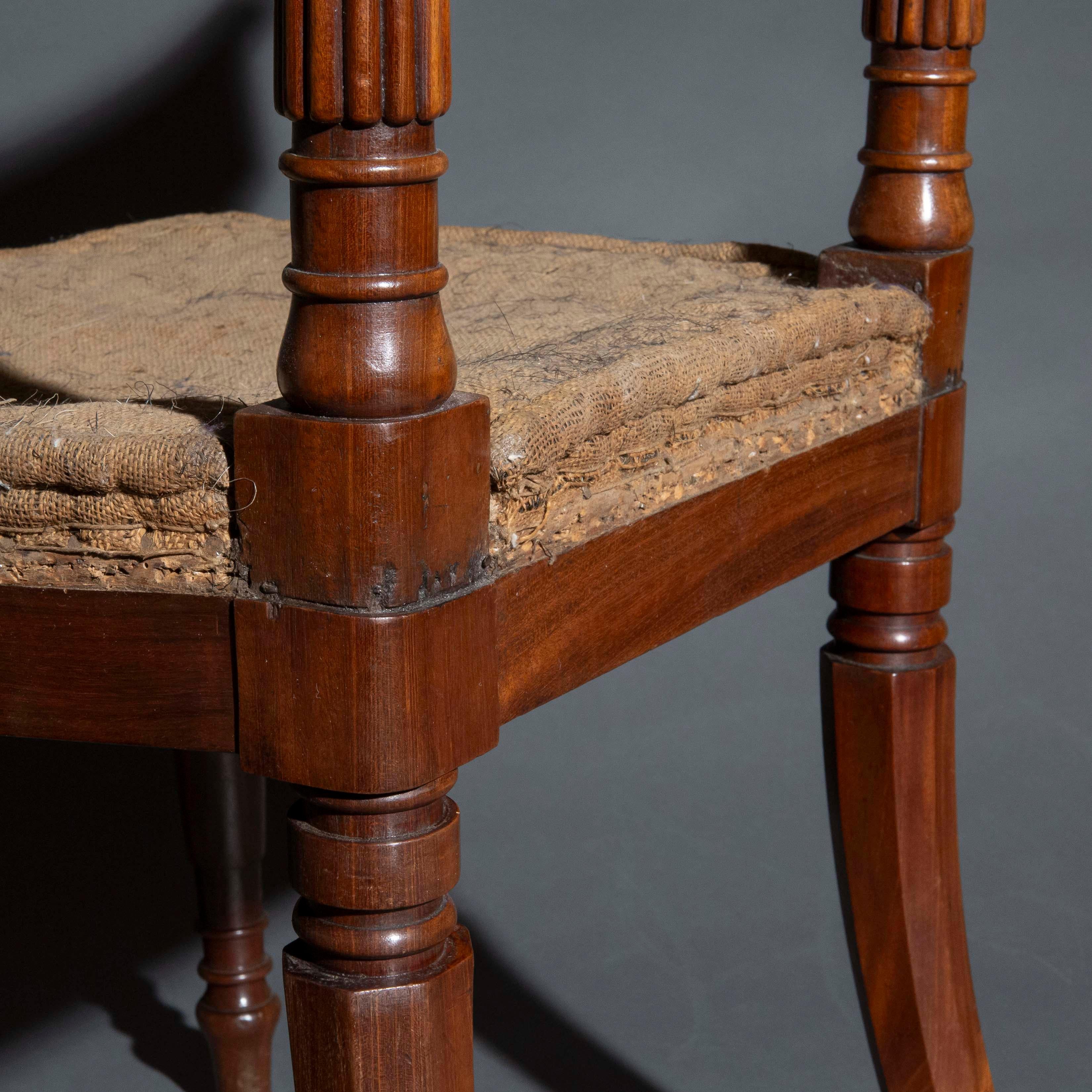 Pair of Regency Chairs, attributed to George Bullock For Sale 6