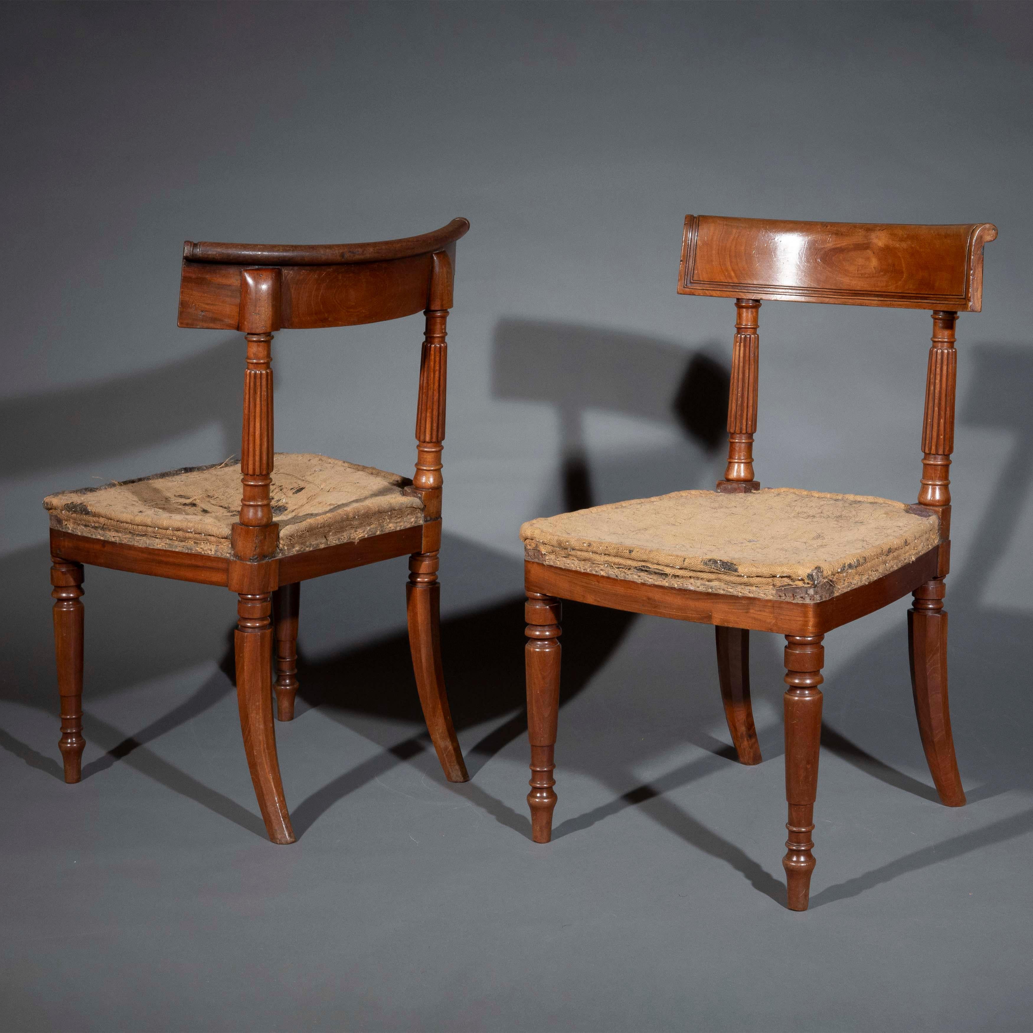 Pair of Regency Chairs, attributed to George Bullock For Sale 8