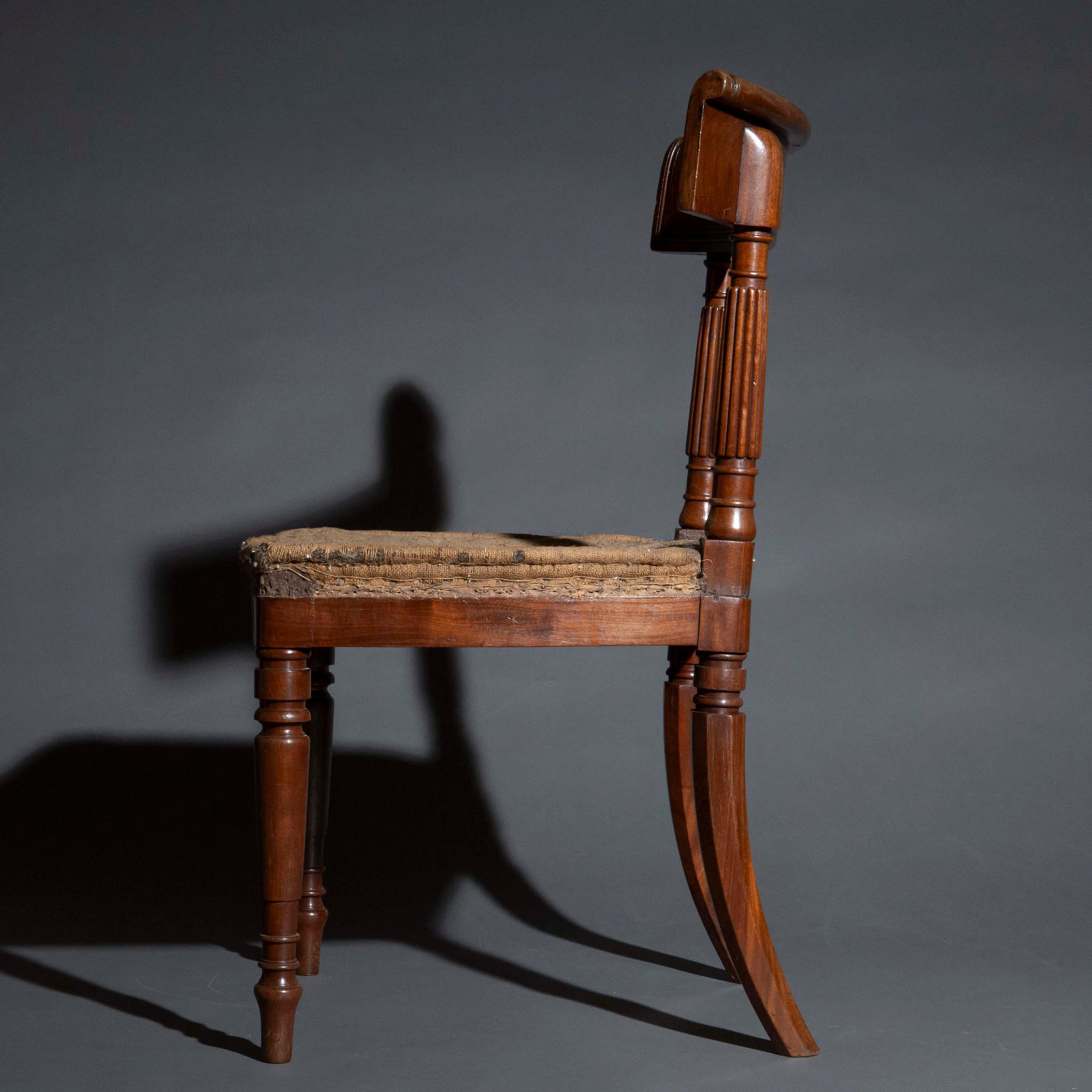 XIXe siècle Paire de chaises Regency, attribuée à George Bullock en vente