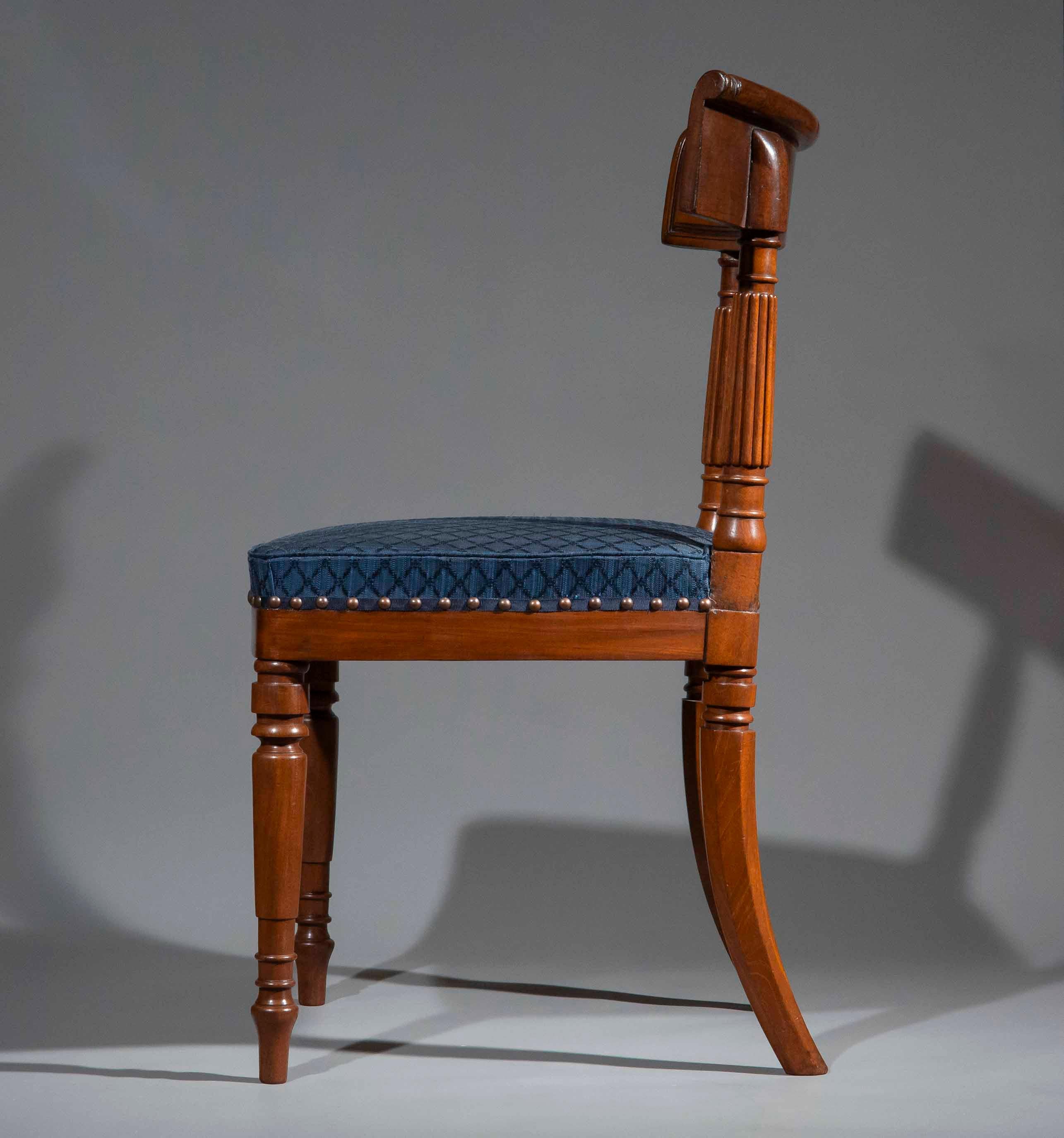 Legno Coppia di sedie Regency, attribuite a George Bullock