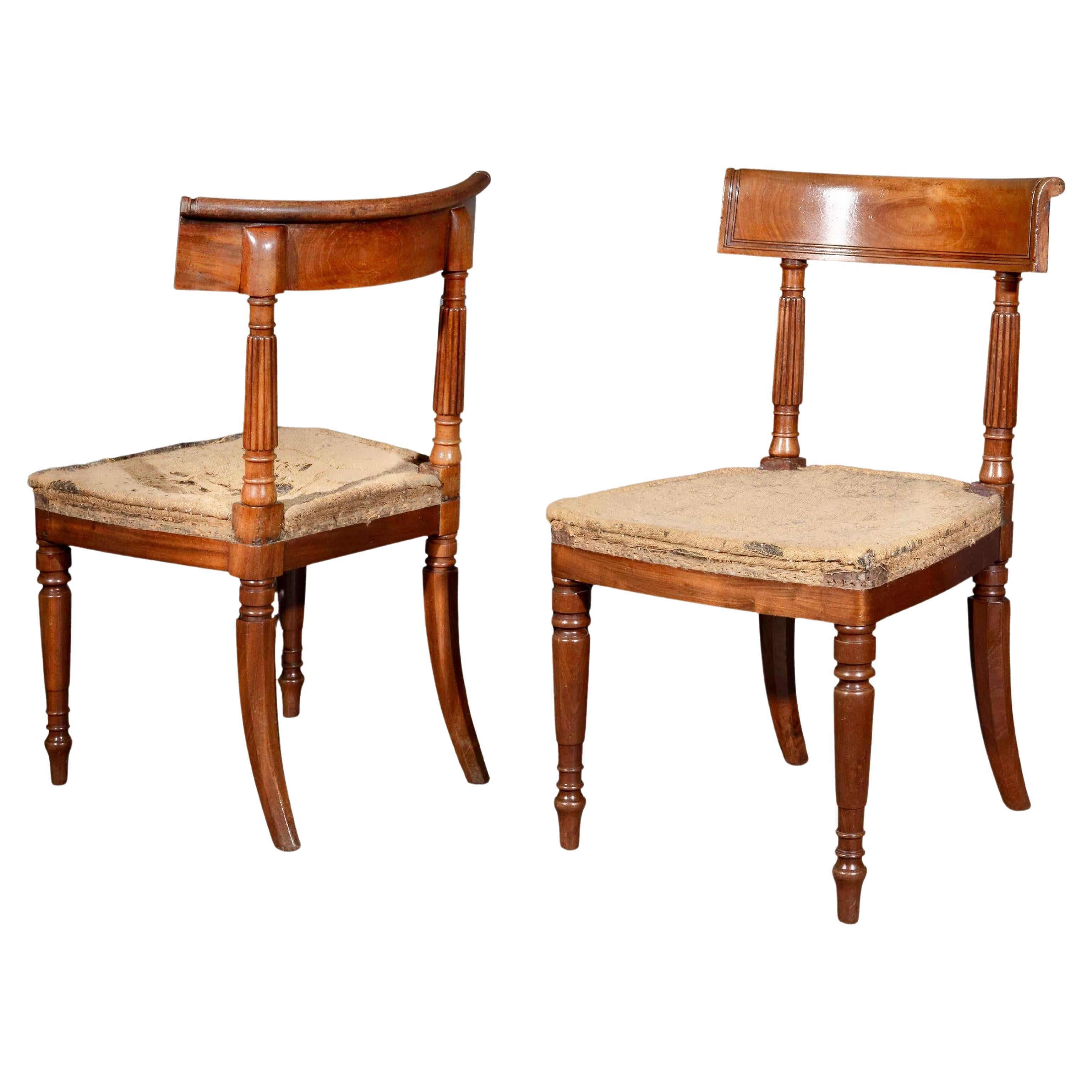 Paire de chaises Regency, attribuée à George Bullock en vente
