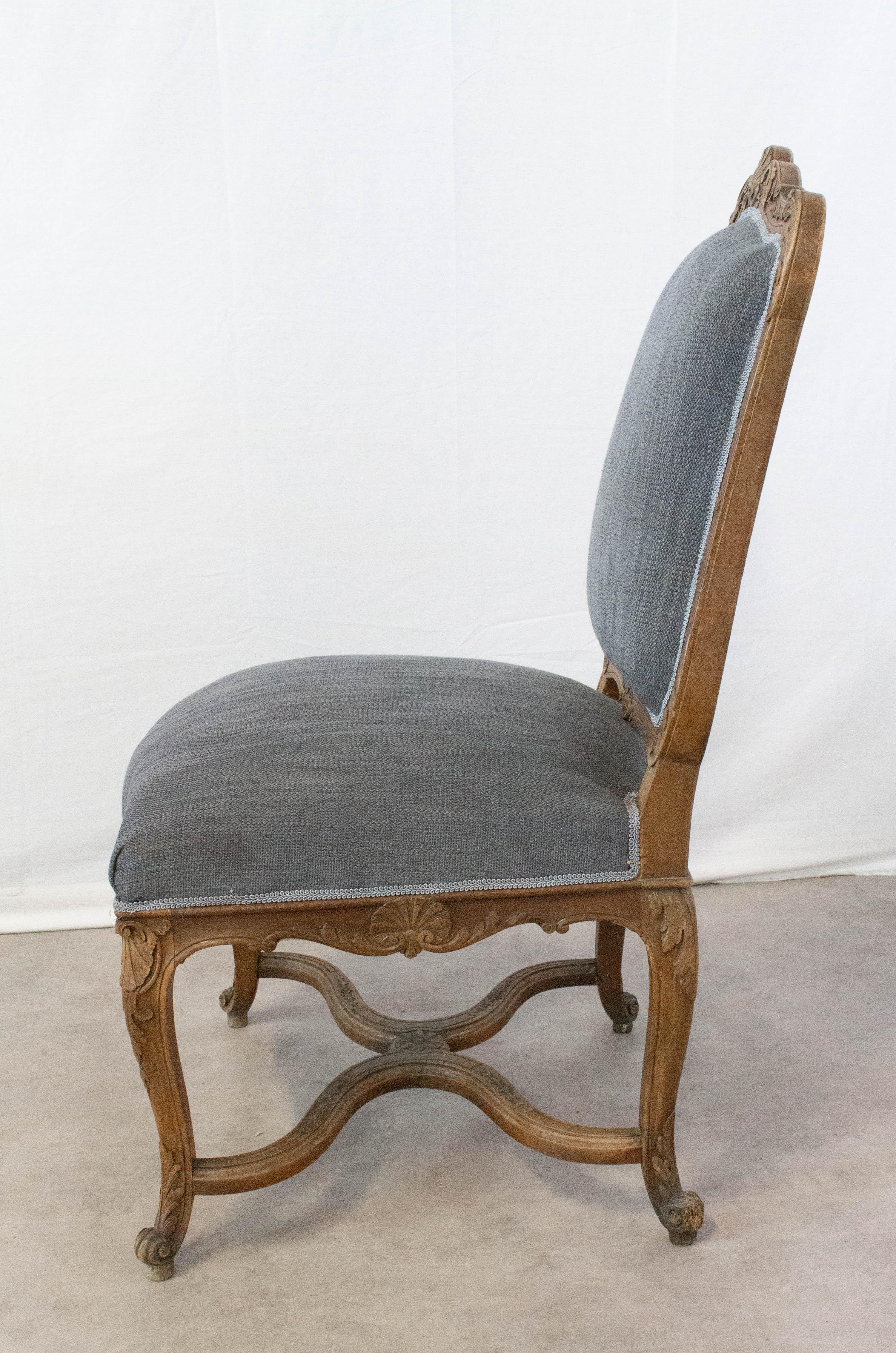 French Pair of Regency Chairs or Fauteuils to be Re-Upholstered Midcentury For Sale