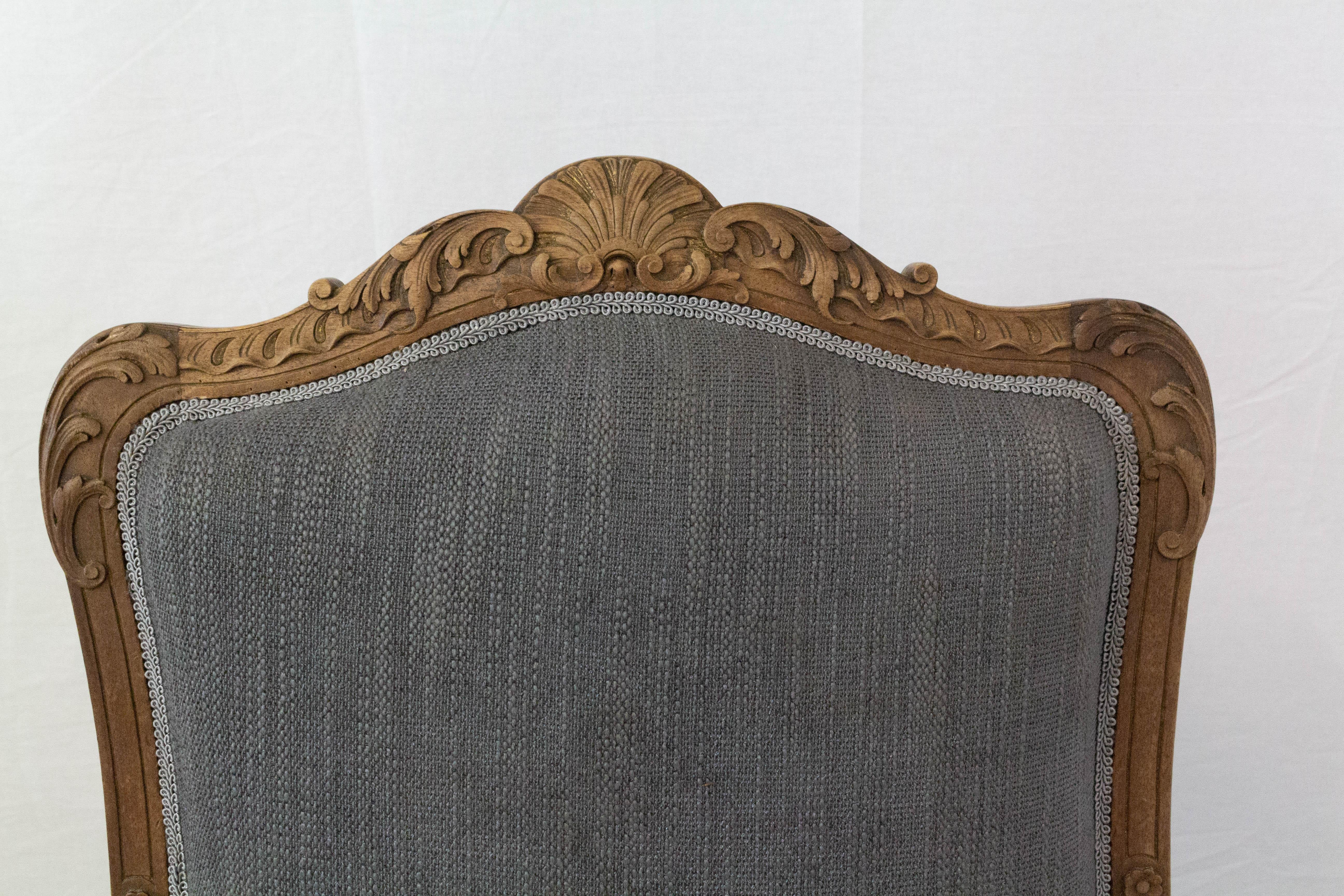 Walnut Pair of Regency Chairs or Fauteuils to be Re-Upholstered Midcentury For Sale