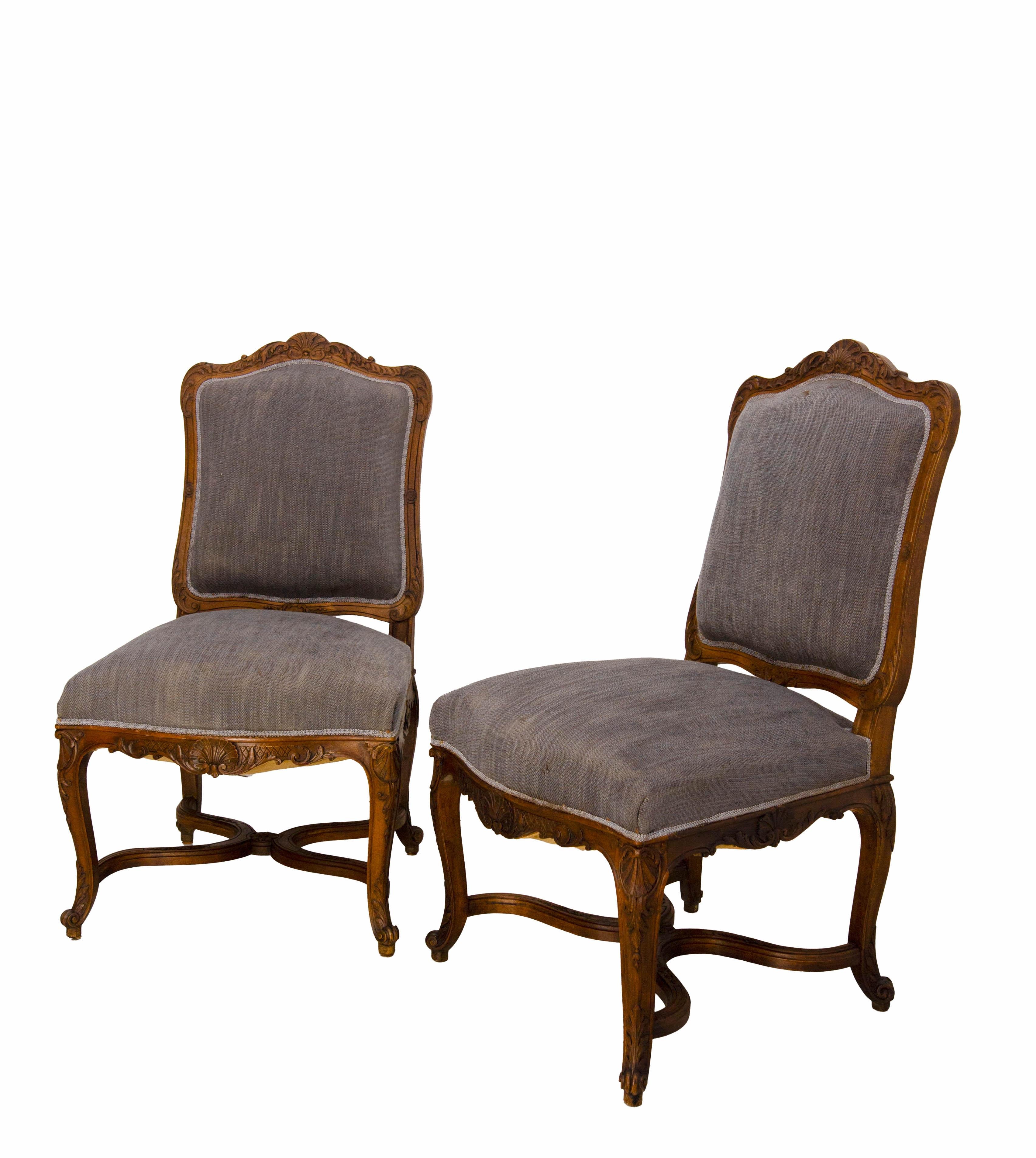Regency Revival Pair of Regency Chairs or Fauteuils to be Re-Upholstered Midcentury For Sale