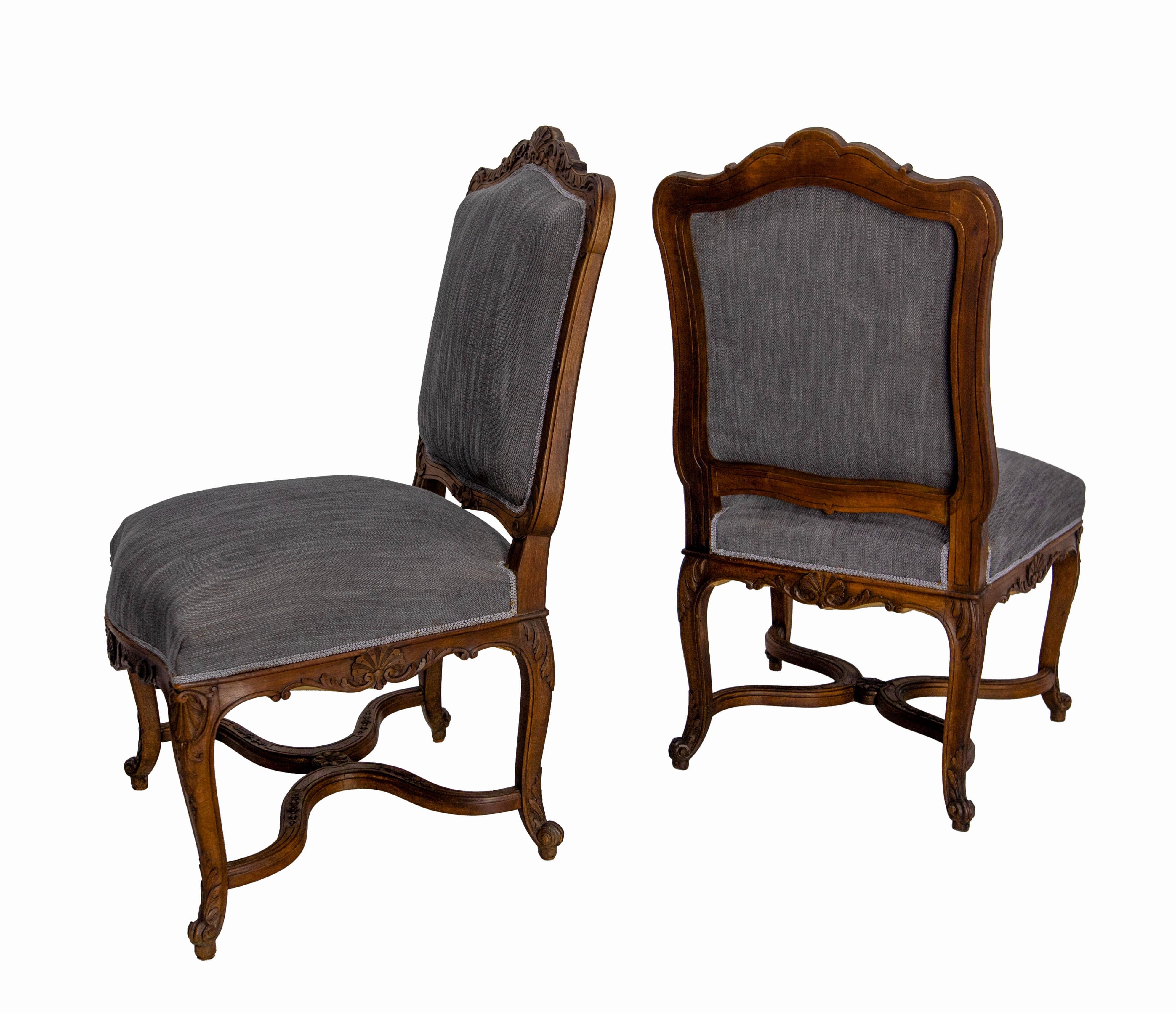 French Pair of Regency Chairs or Fauteuils to be Re-Upholstered Midcentury For Sale