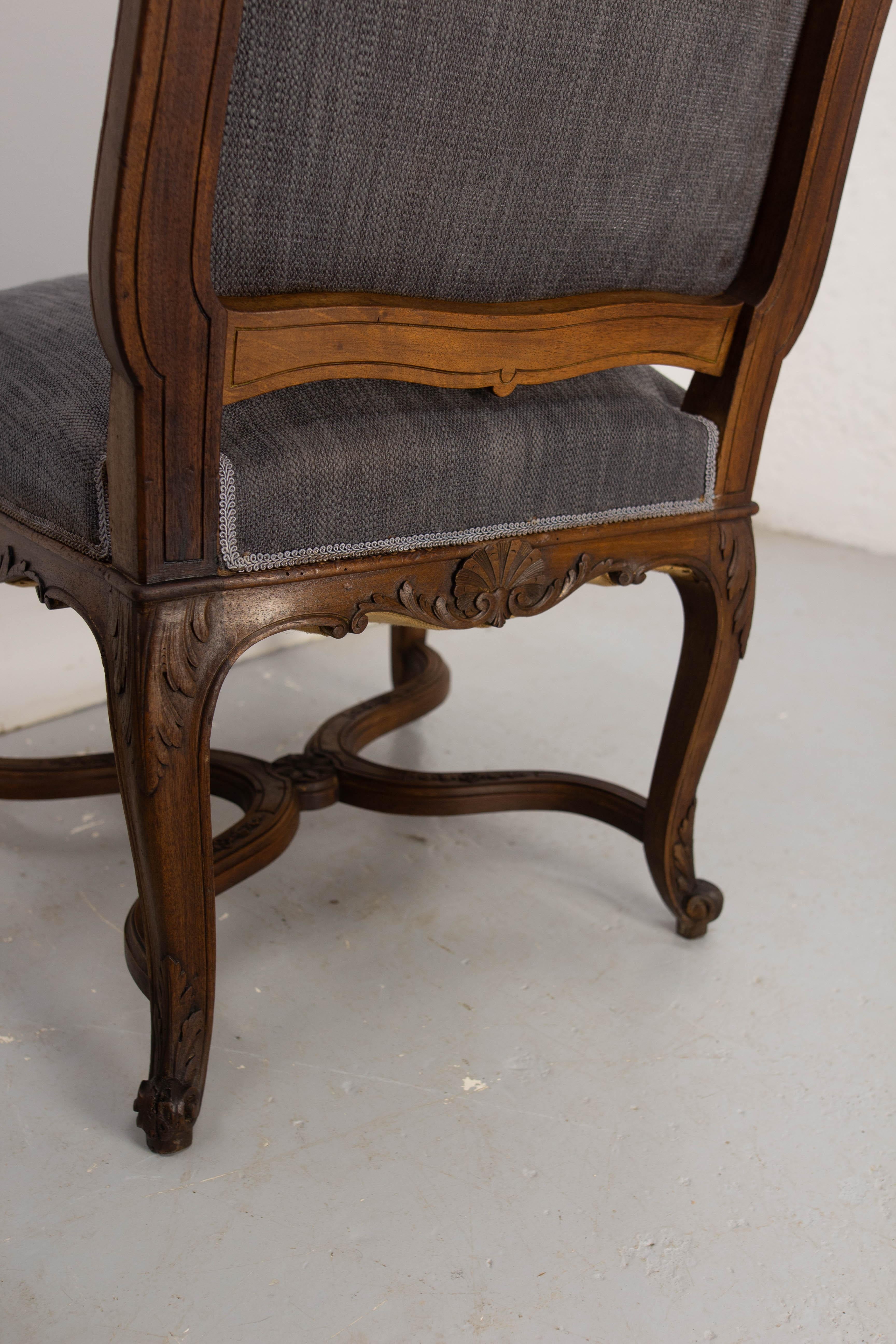 Pair of Regency Chairs or Fauteuils to be Re-Upholstered Midcentury For Sale 1